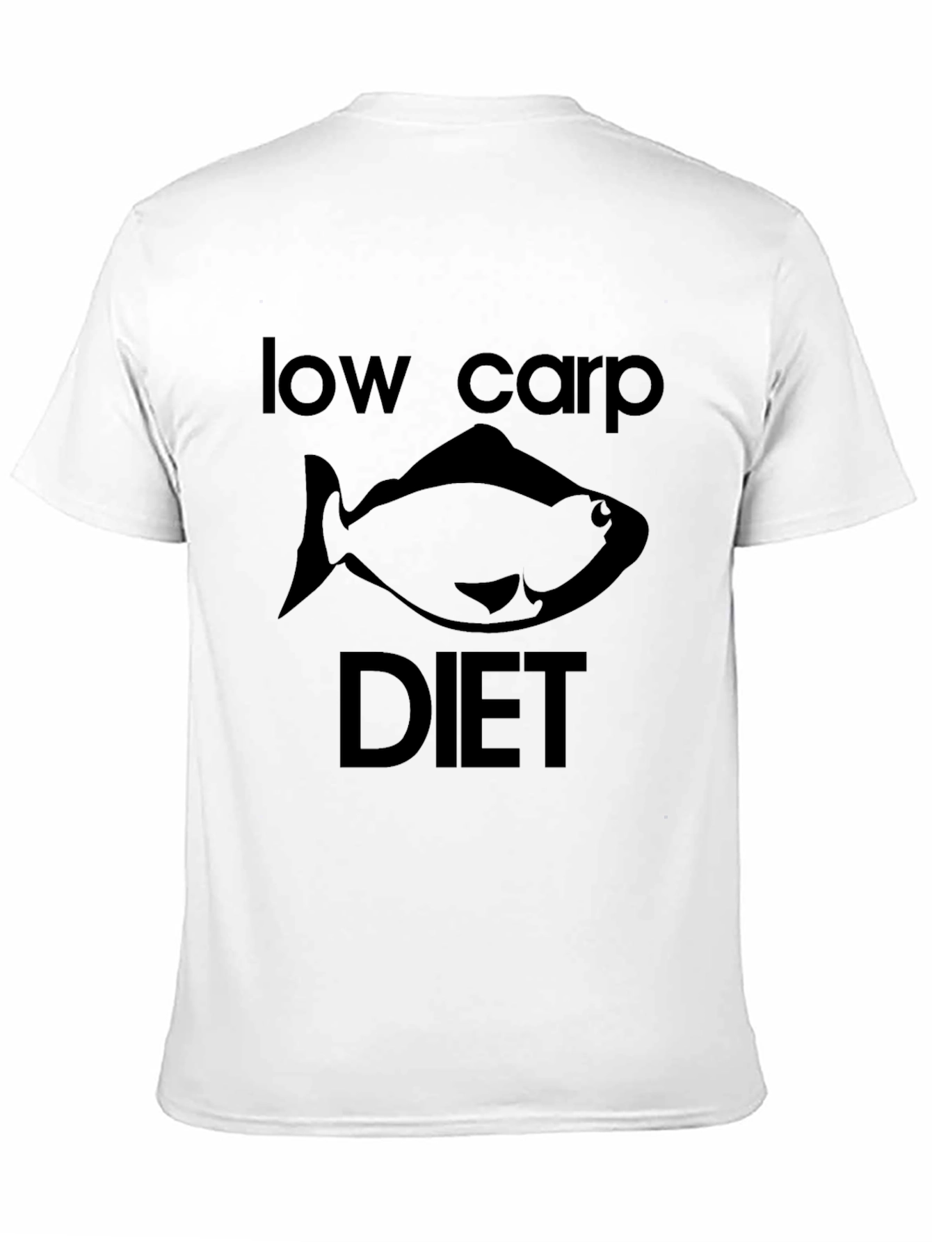 Black Low Carp Diet T-Shirt - Funny Fish Graphic Tee view 11