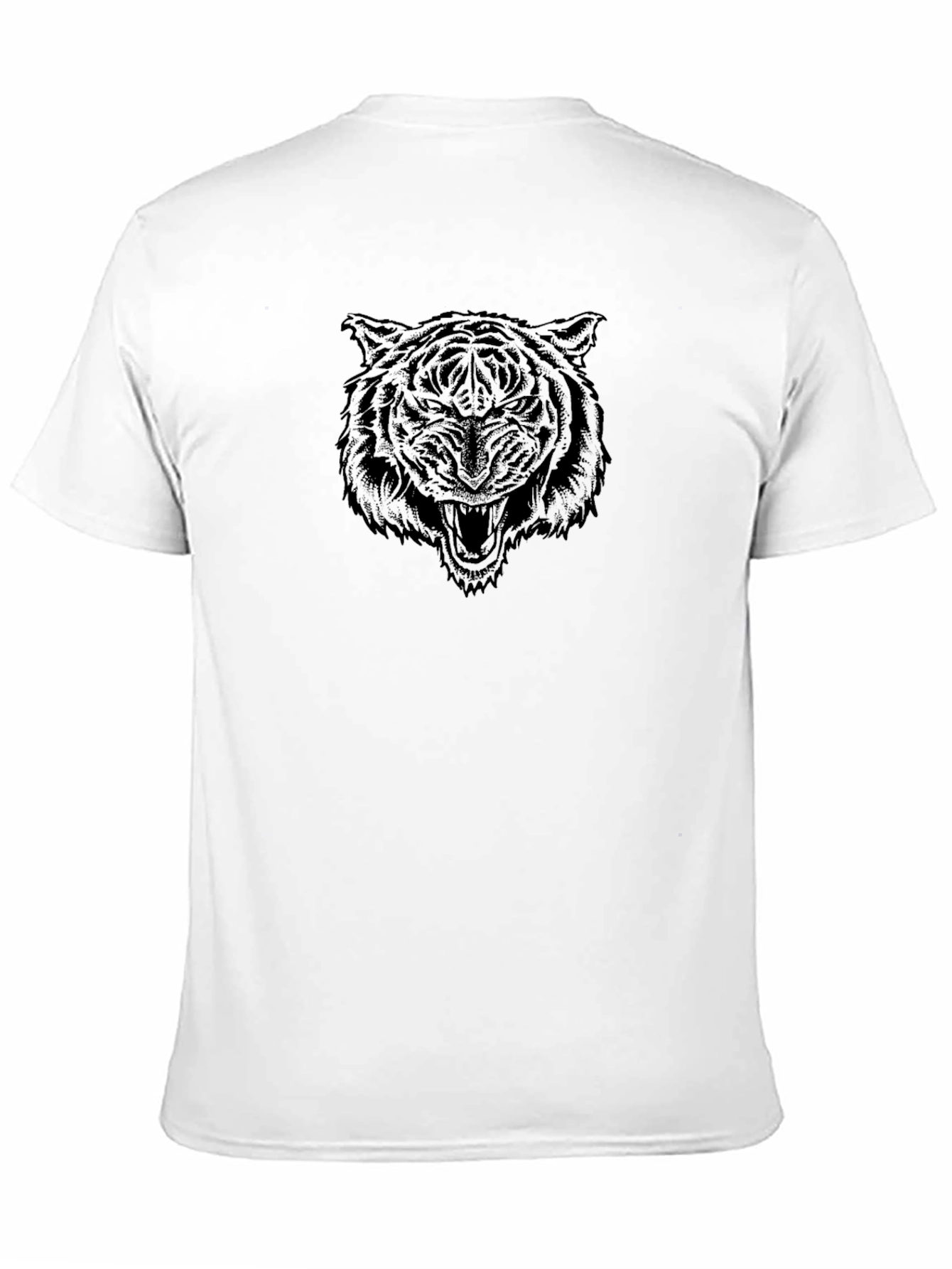 Black Black Tiger Graphic Tee - Men's Short Sleeve Crew Neck T-Shirt view 11