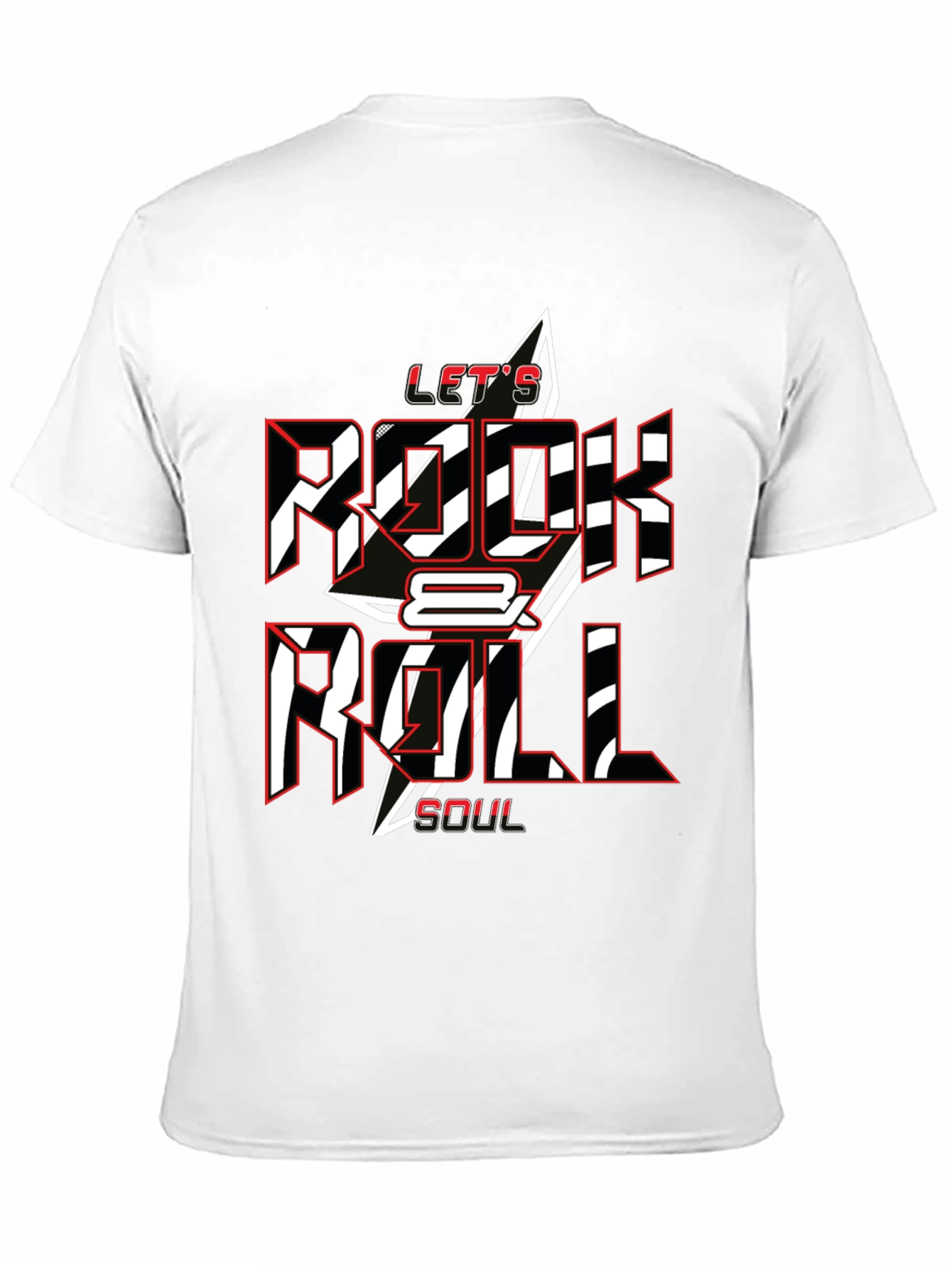 Black Let's Rock & Roll Soul Black Graphic Tee view 11