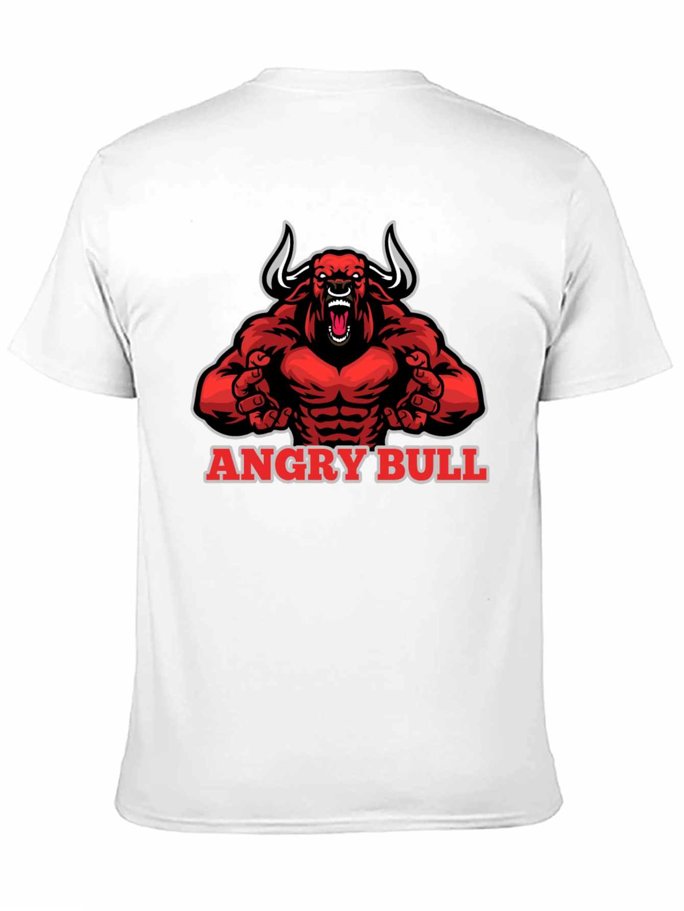 Black Angry Bull Graphic Tee - Black Cotton T-Shirt view 11