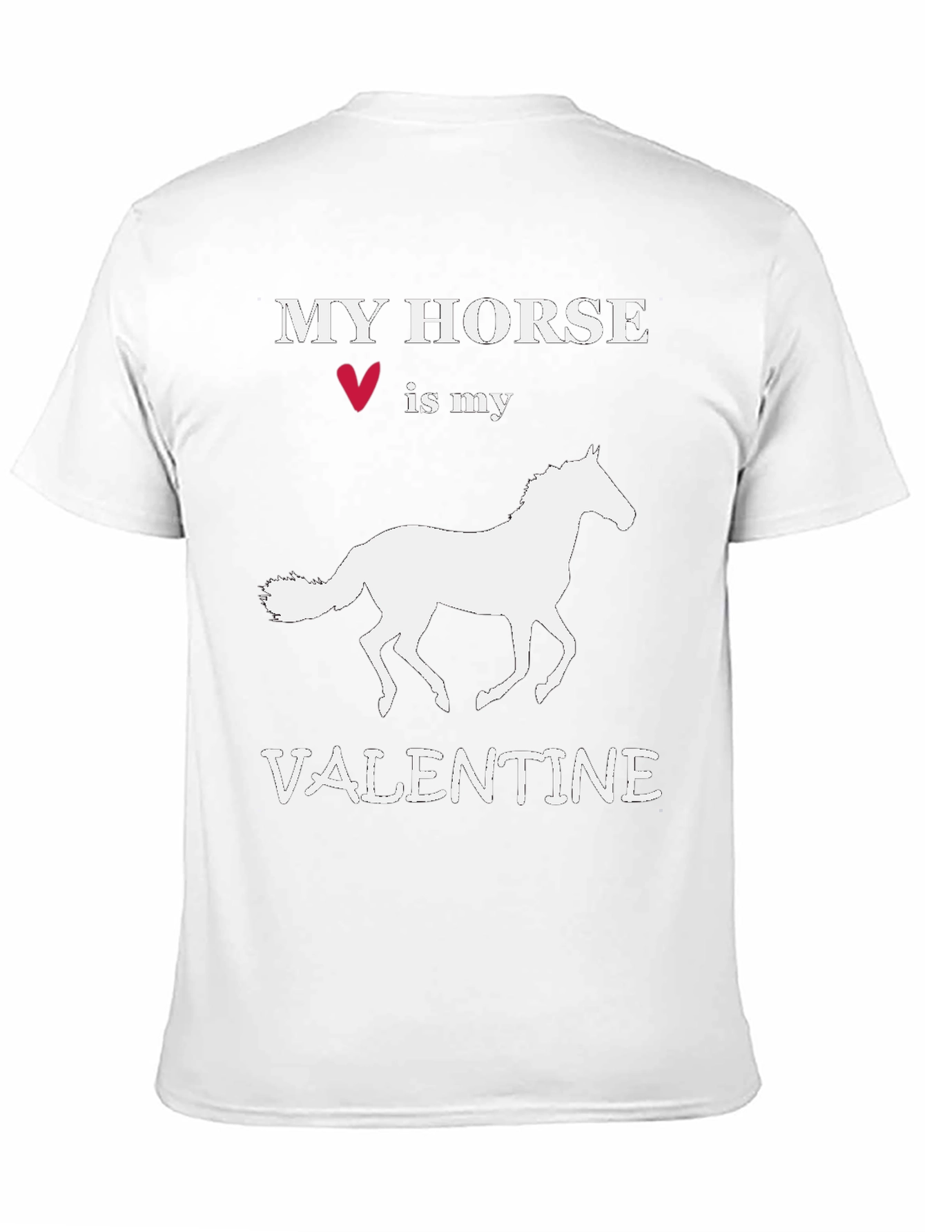 Black My Horse is My Valentine T-Shirt view 11