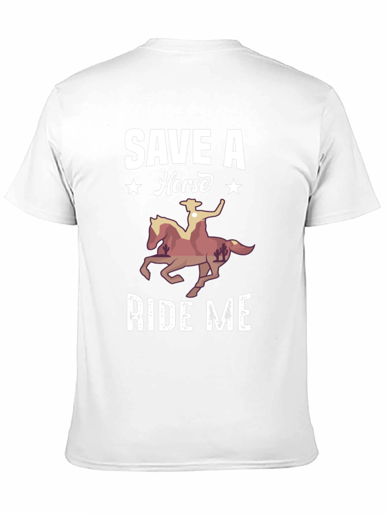 Black Save A Horse Ride Me T-Shirt - Novelty Graphic Tee view 11