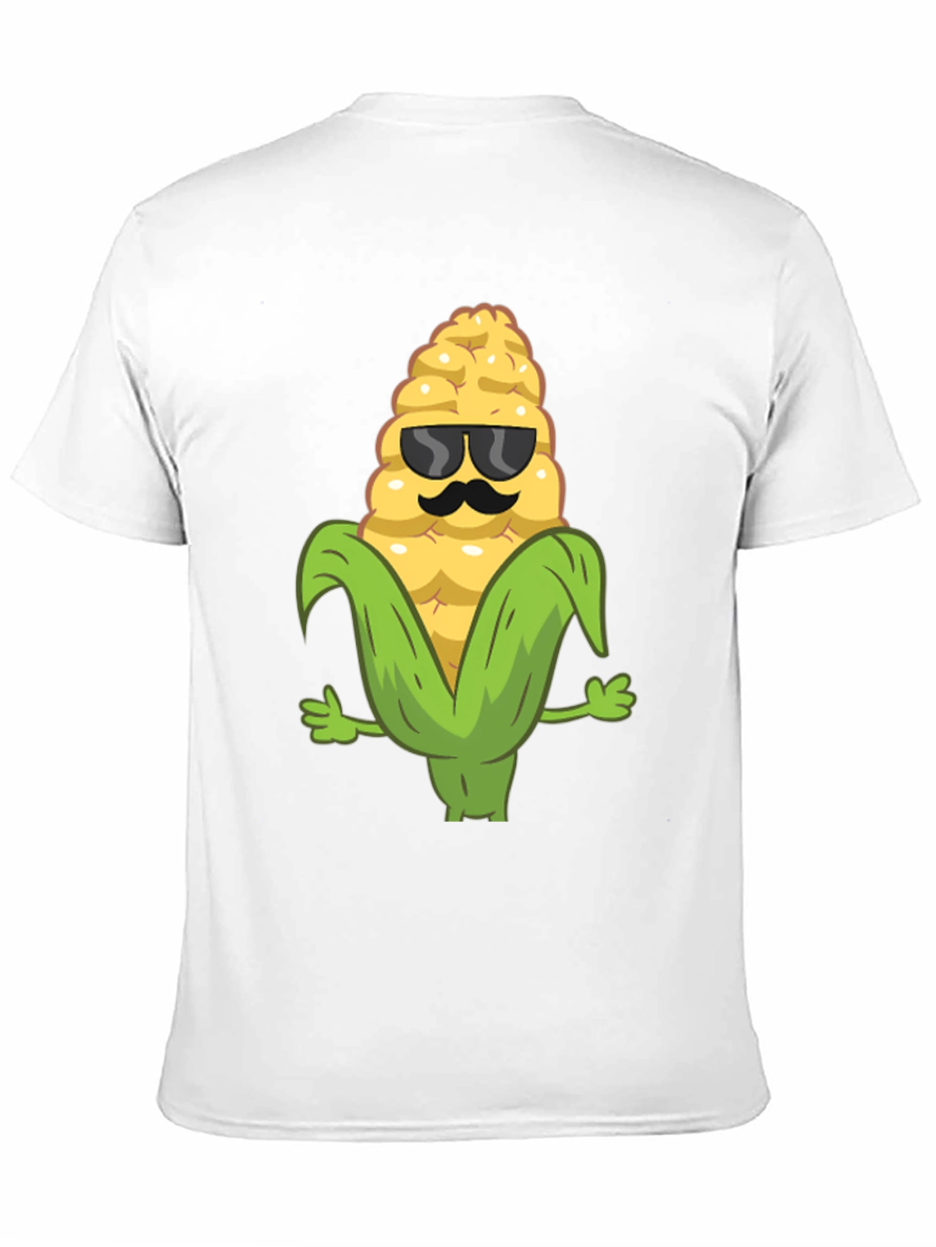 Black Cool Corn Graphic Tee - Black Cotton T-Shirt view 11