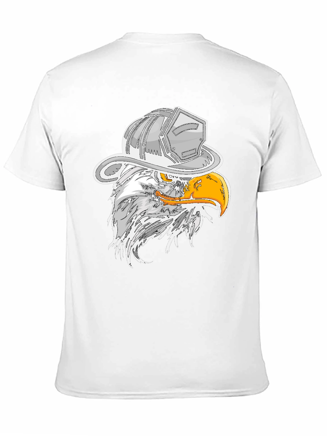 Black Eagle Firefighter Helmet Graphic T-Shirt view 11