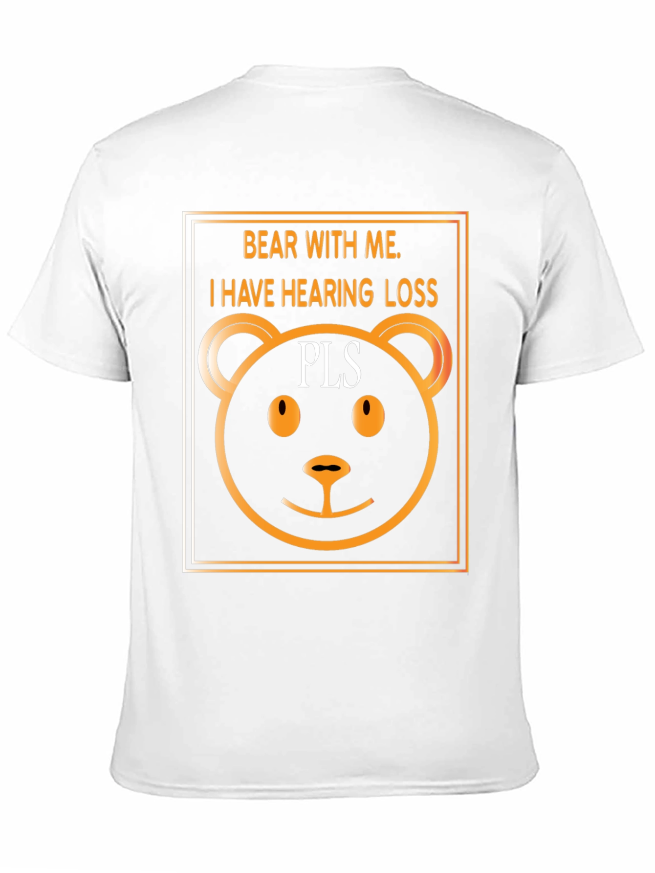 Black Bear With Me Hearing Loss T-Shirt view 11