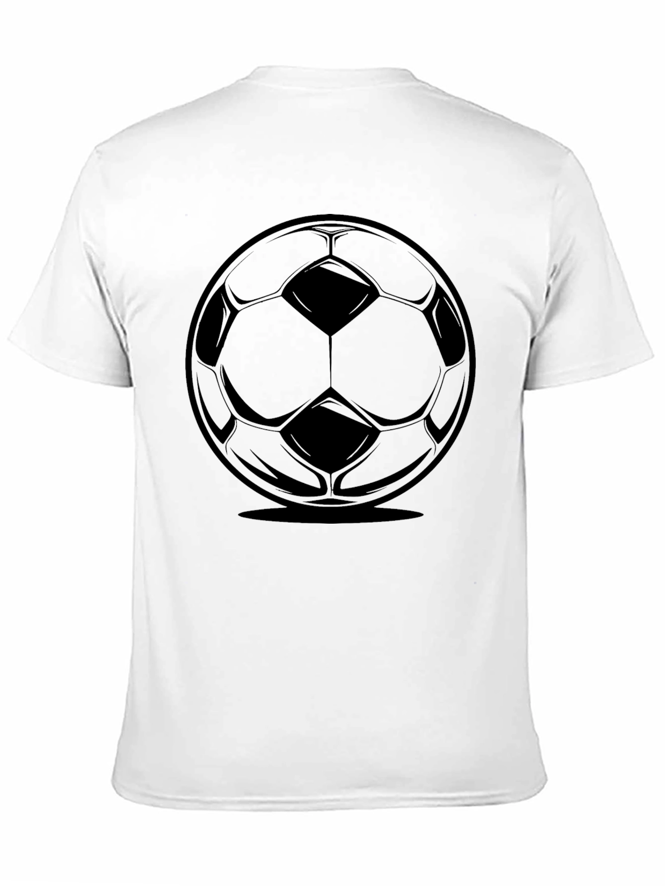 Black Black Soccer Ball Graphic Tee - Stylish Sportswear view 11