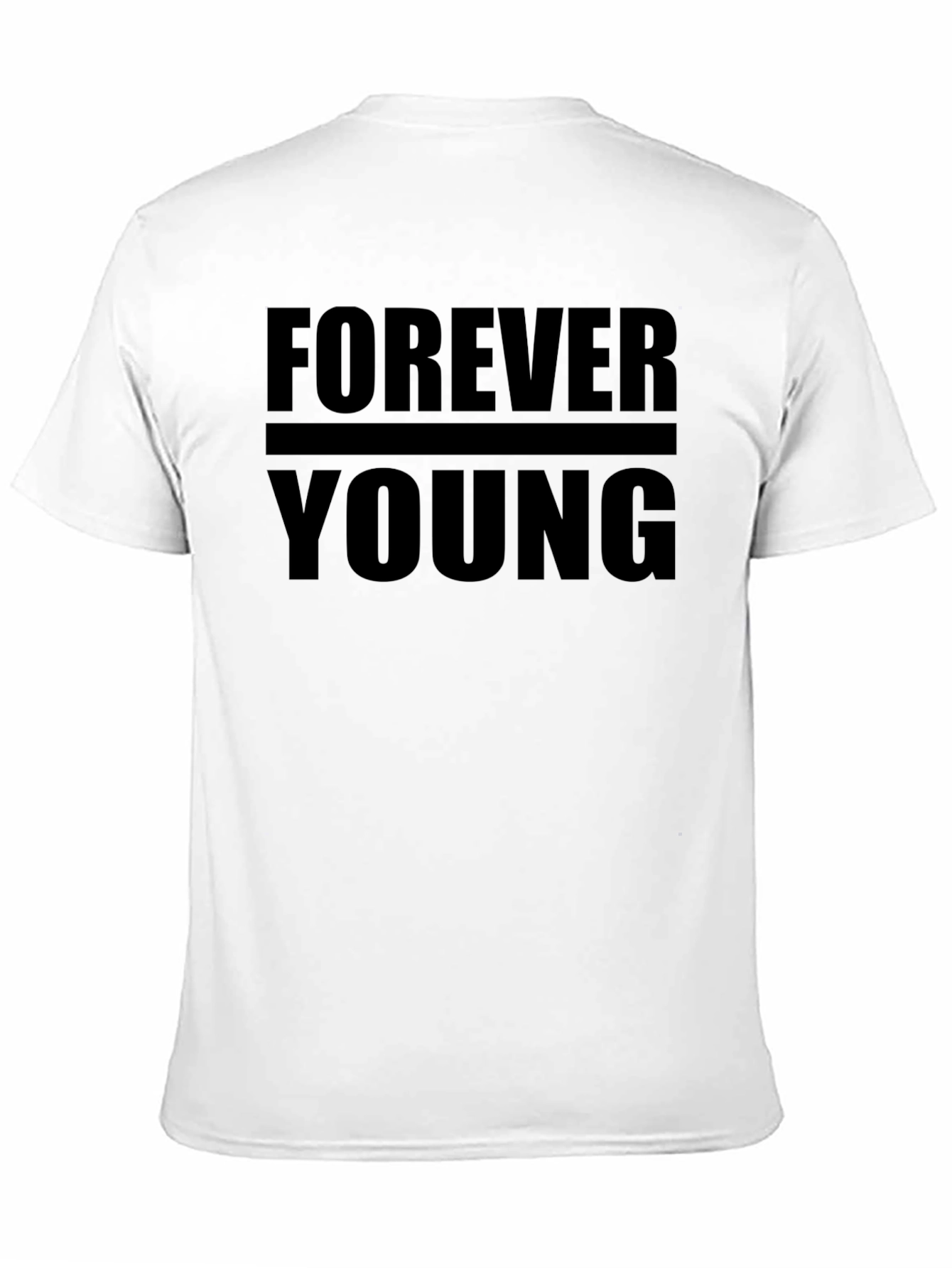 Forever Young Black Graphic Tee Shirt - 11