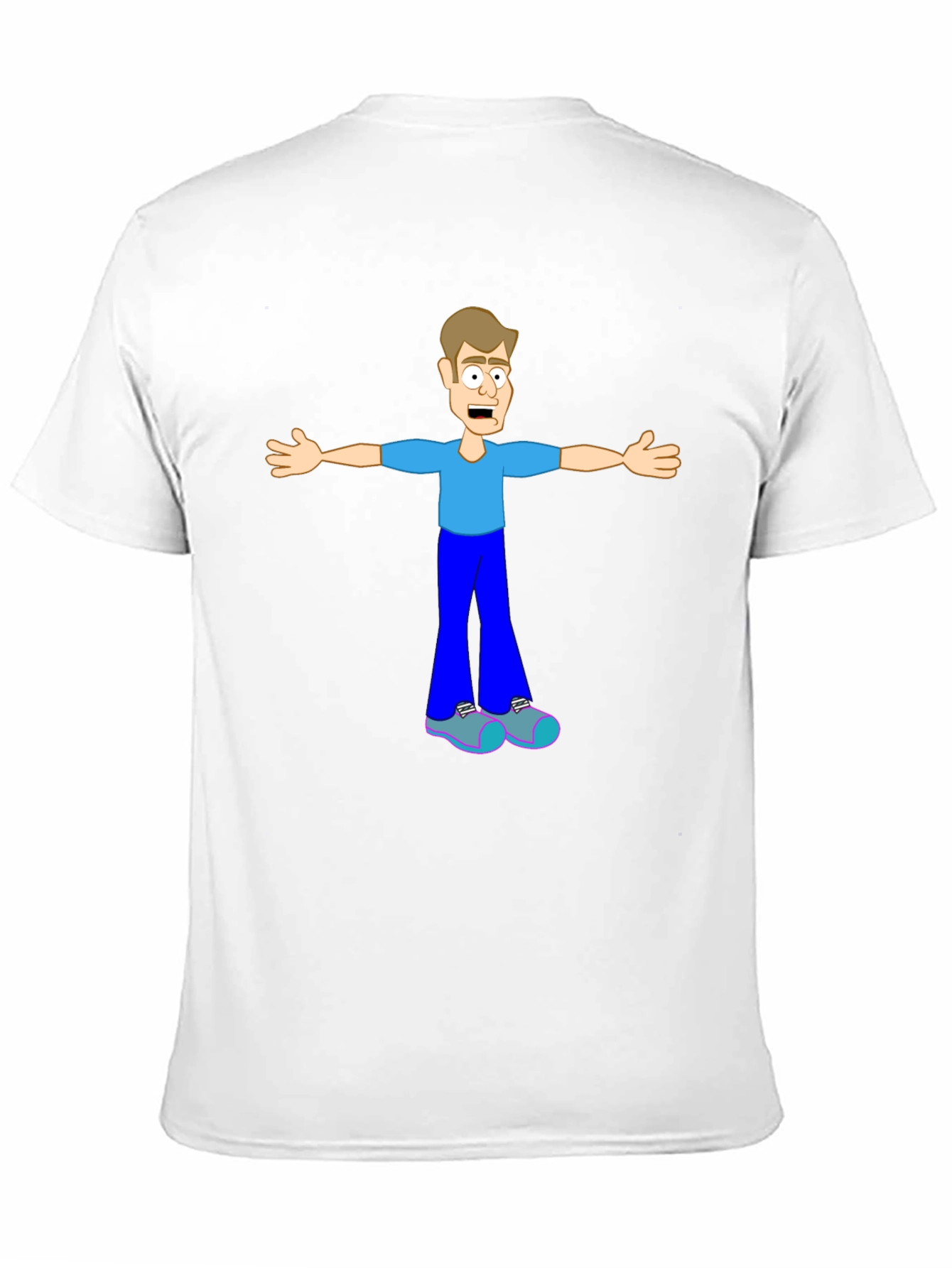 Black Cartoon Graphic Tee - Men's Black T-Shirt view 11