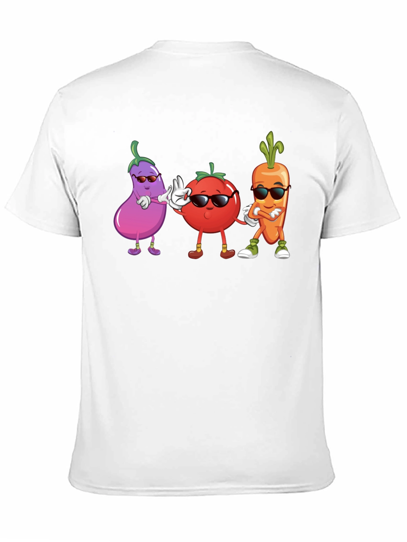 Black Cool Veggie Squad Black T-Shirt view 11
