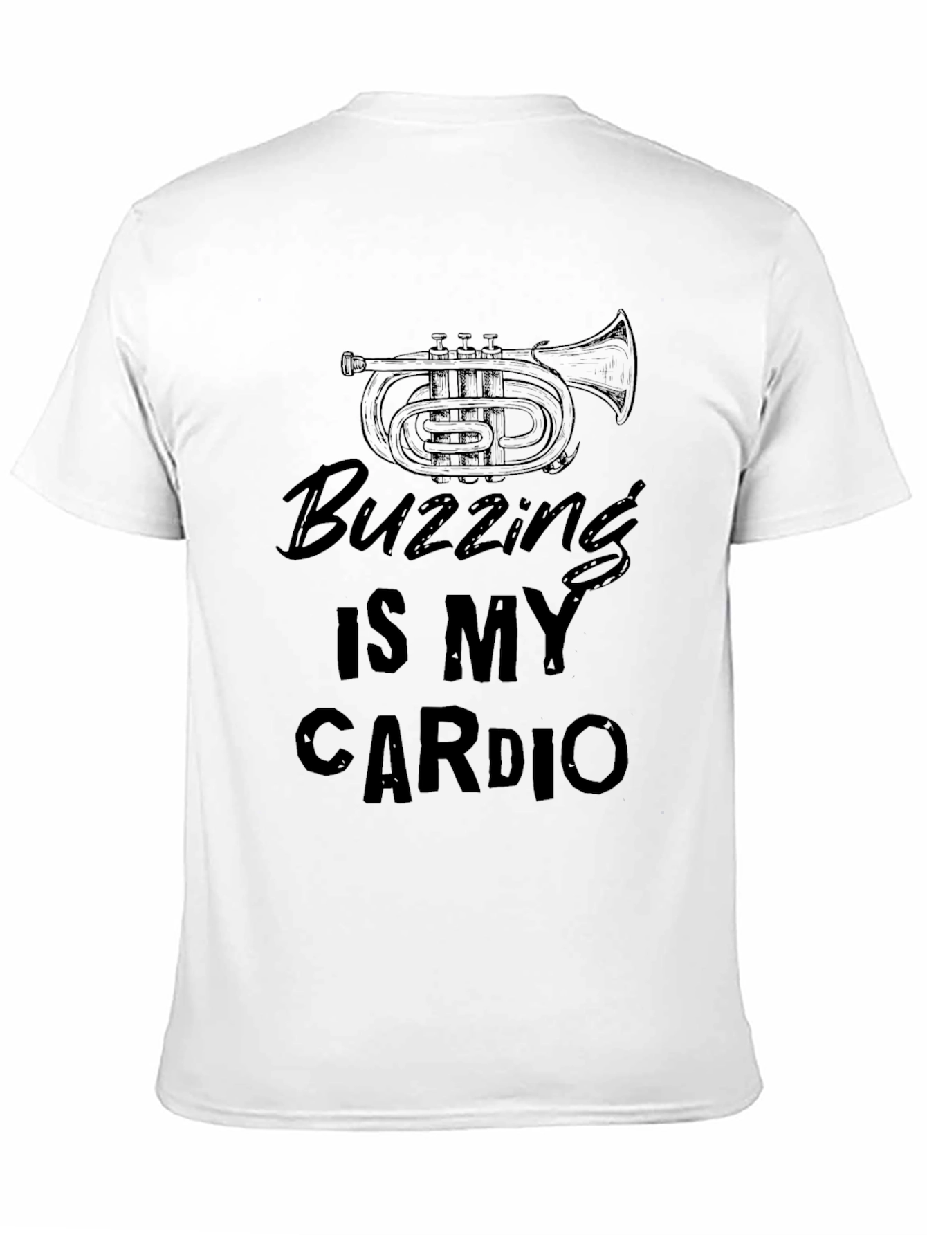 Black Buzzing Is My Cardio T-Shirt Funny Musician Tee view 11
