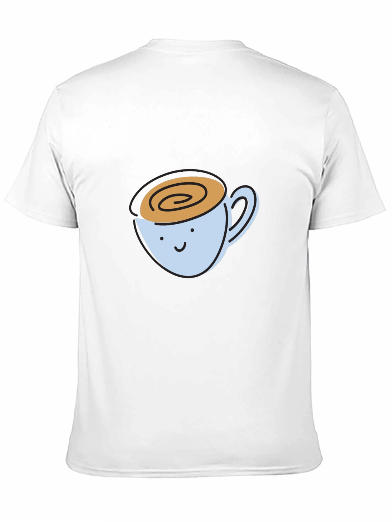 Black Cute Coffee Cup Graphic T-Shirt view 11