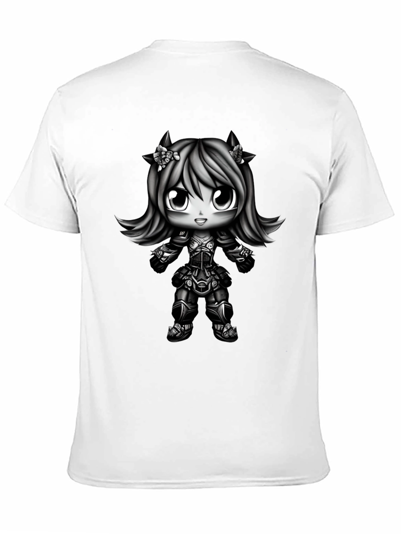 Black Anime Girl Graphic Black T-Shirt view 11