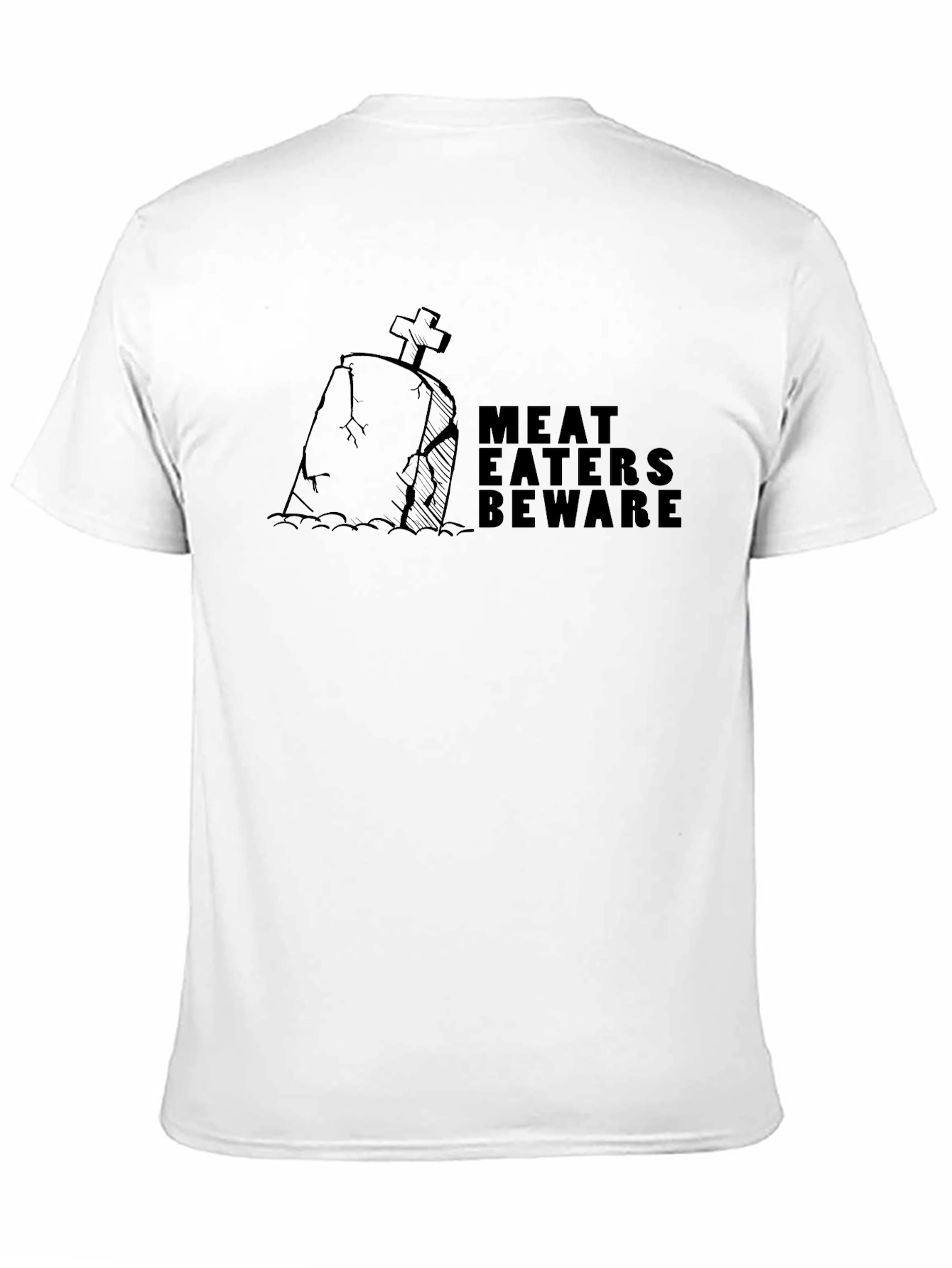 Black Meat Eaters Beware Graphic Tee view 11