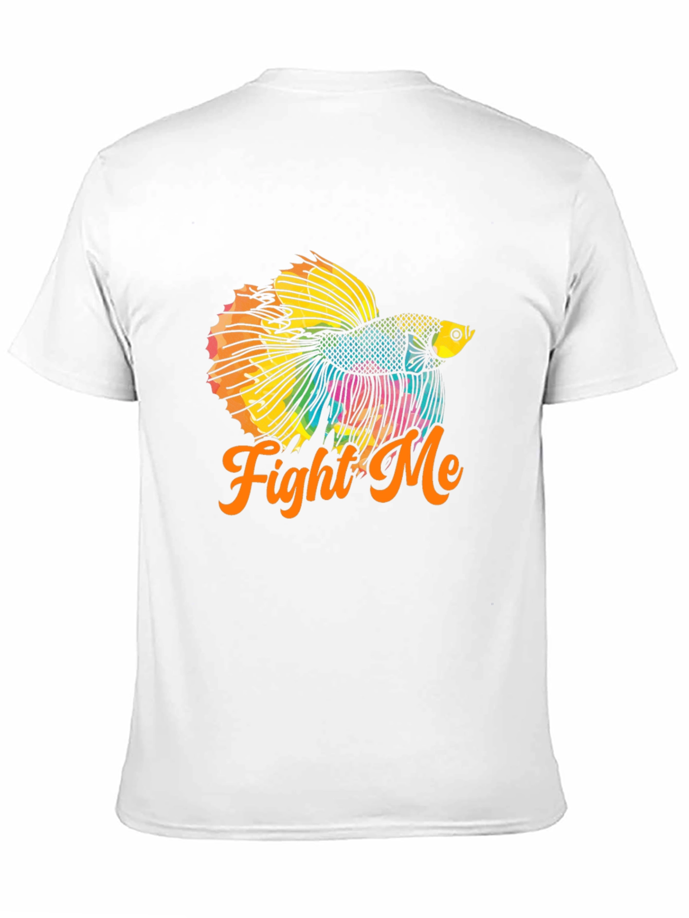 Black Fight Me Betta Fish T-Shirt - Black view 11