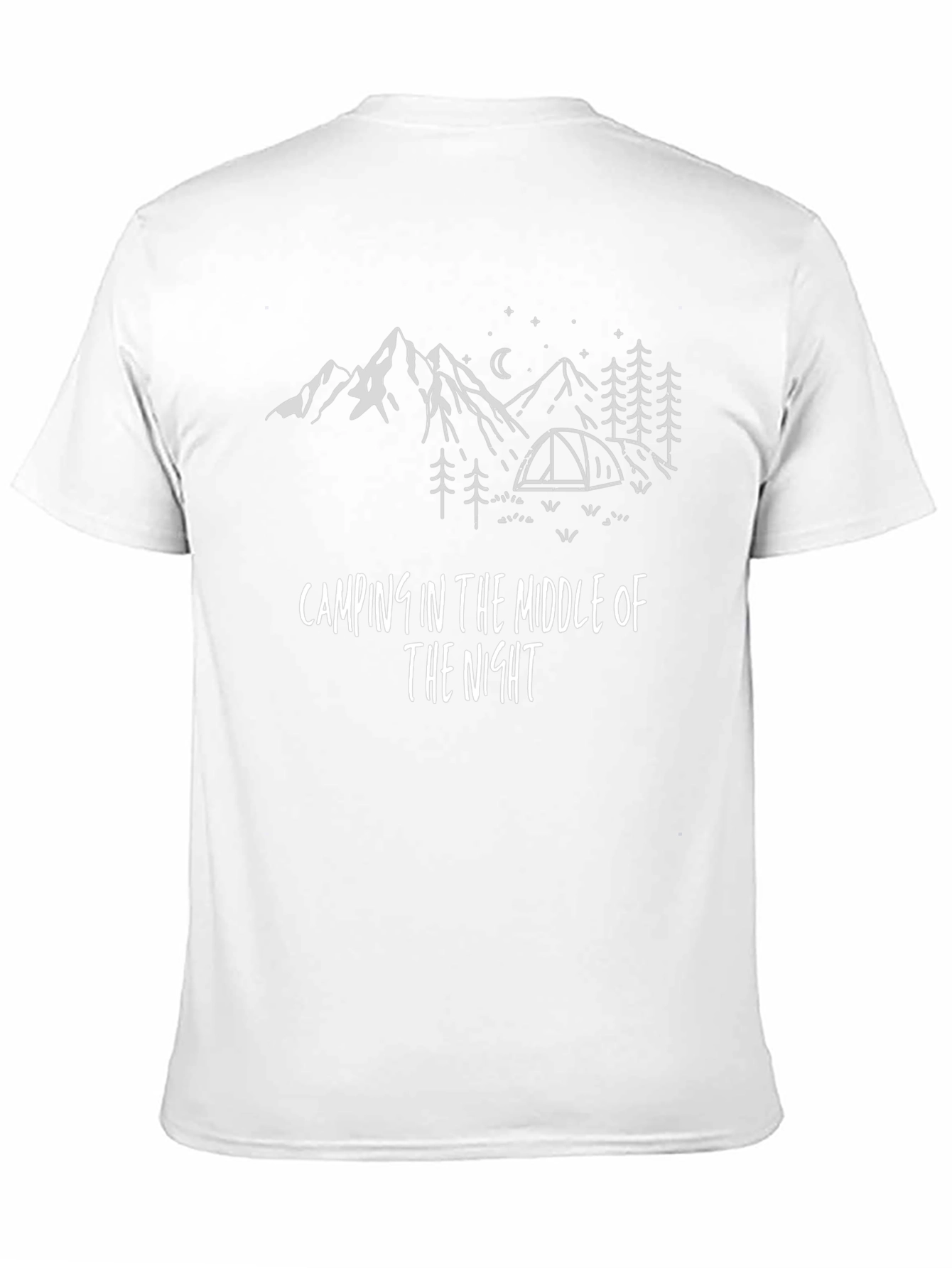 Black Camping in the Night Graphic Tee view 11