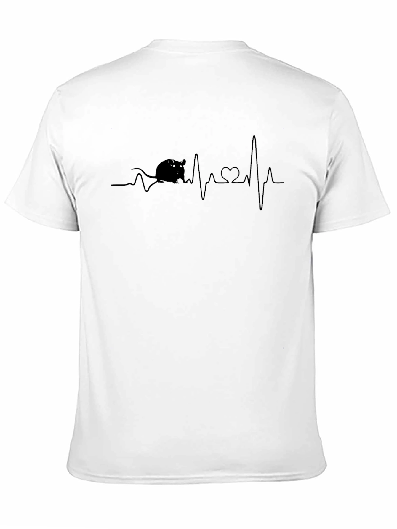 Black Rat Heartbeat T-Shirt - Pet Lover ECG Tee view 11