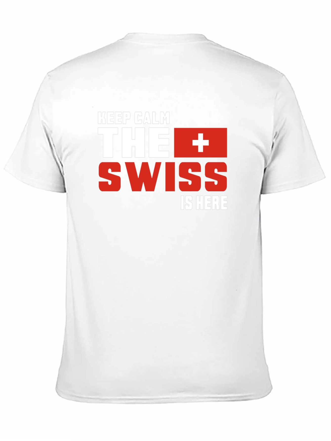 Black Keep Calm The Swiss Is Here Black T-Shirt view 11