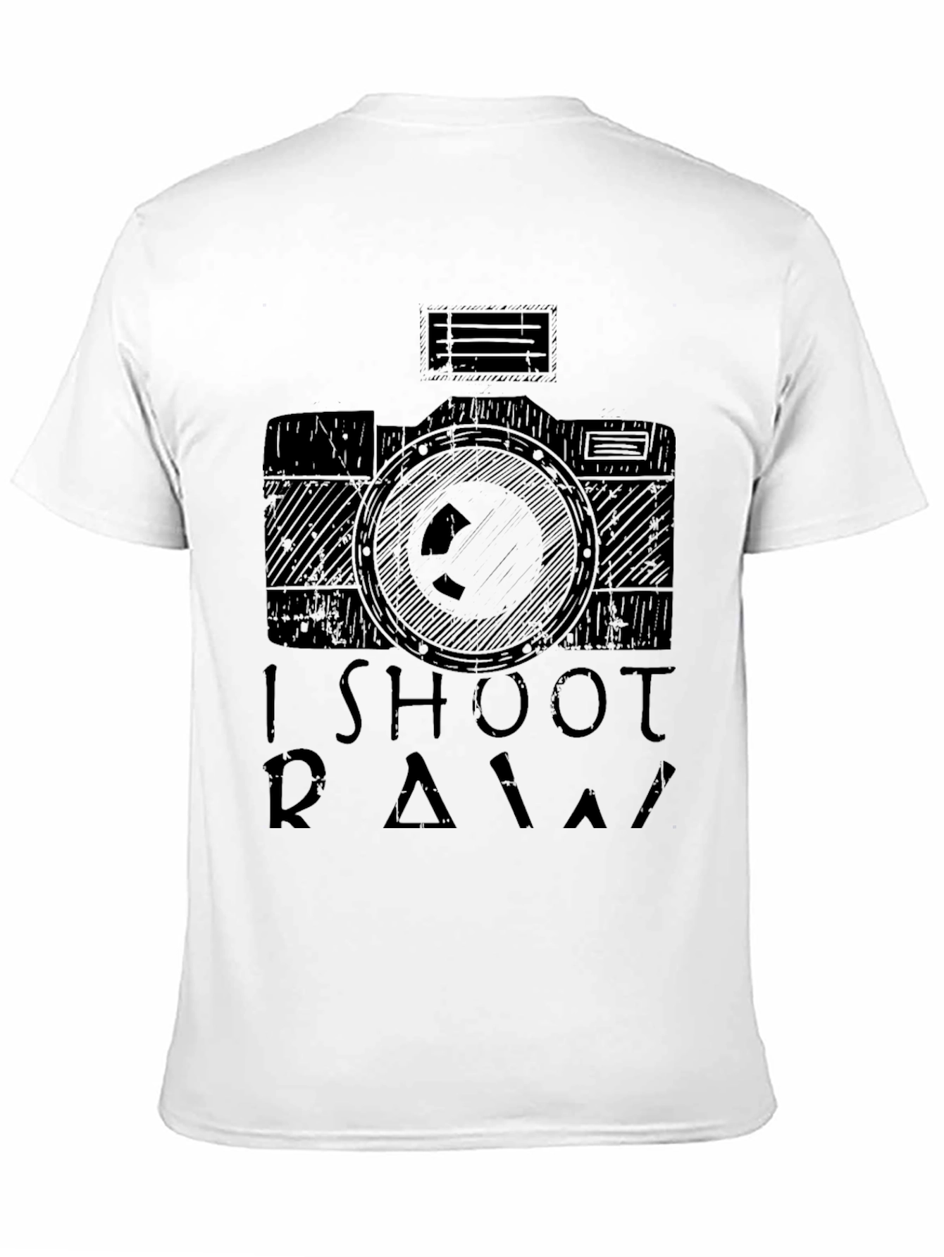 Black I Shoot RAW Camera T-Shirt - Photographer Apparel view 11