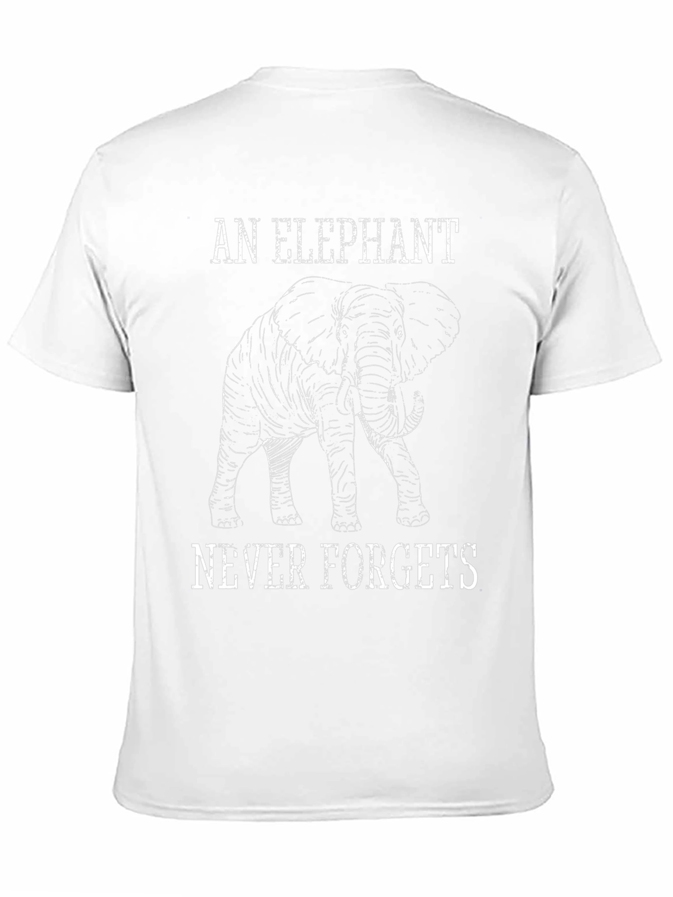 Black Elephant Never Forgets Graphic Tee view 11