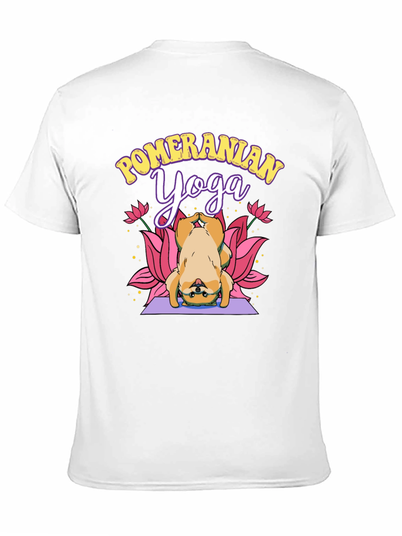 Pomeranian Yoga Black T-Shirt - 11