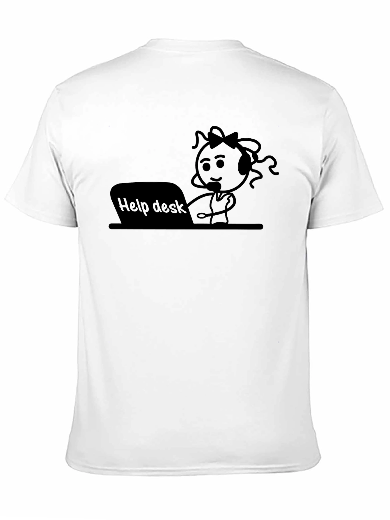 Black Help Desk Graphic Tee view 11