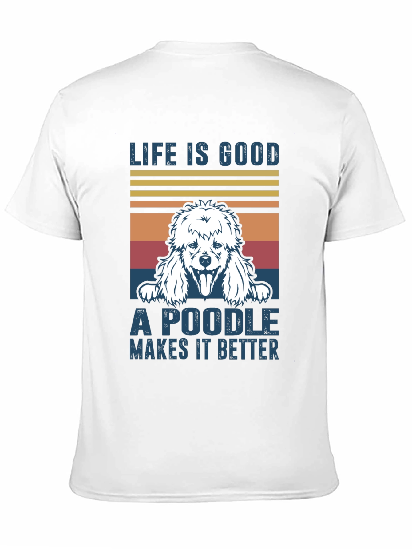 Black Life is Good Poodle T-Shirt view 11