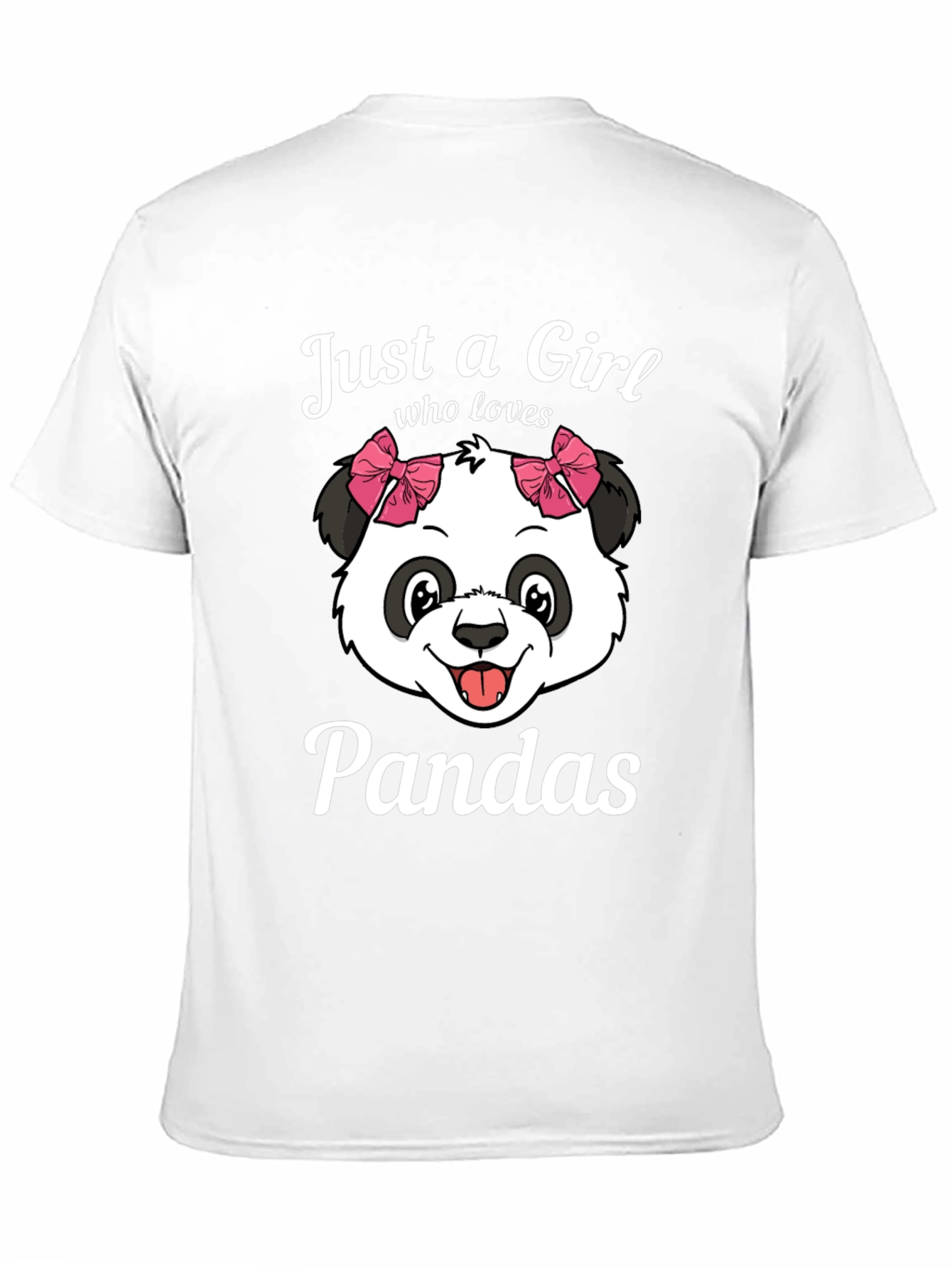 Black Just a Girl Who Loves Pandas T-Shirt view 11