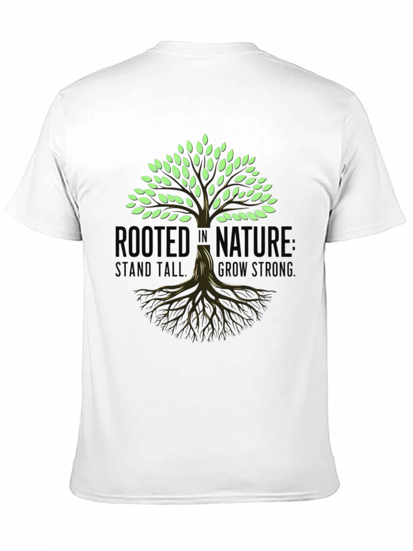 Black Rooted in Nature Graphic T-Shirt - Stay Strong view 11