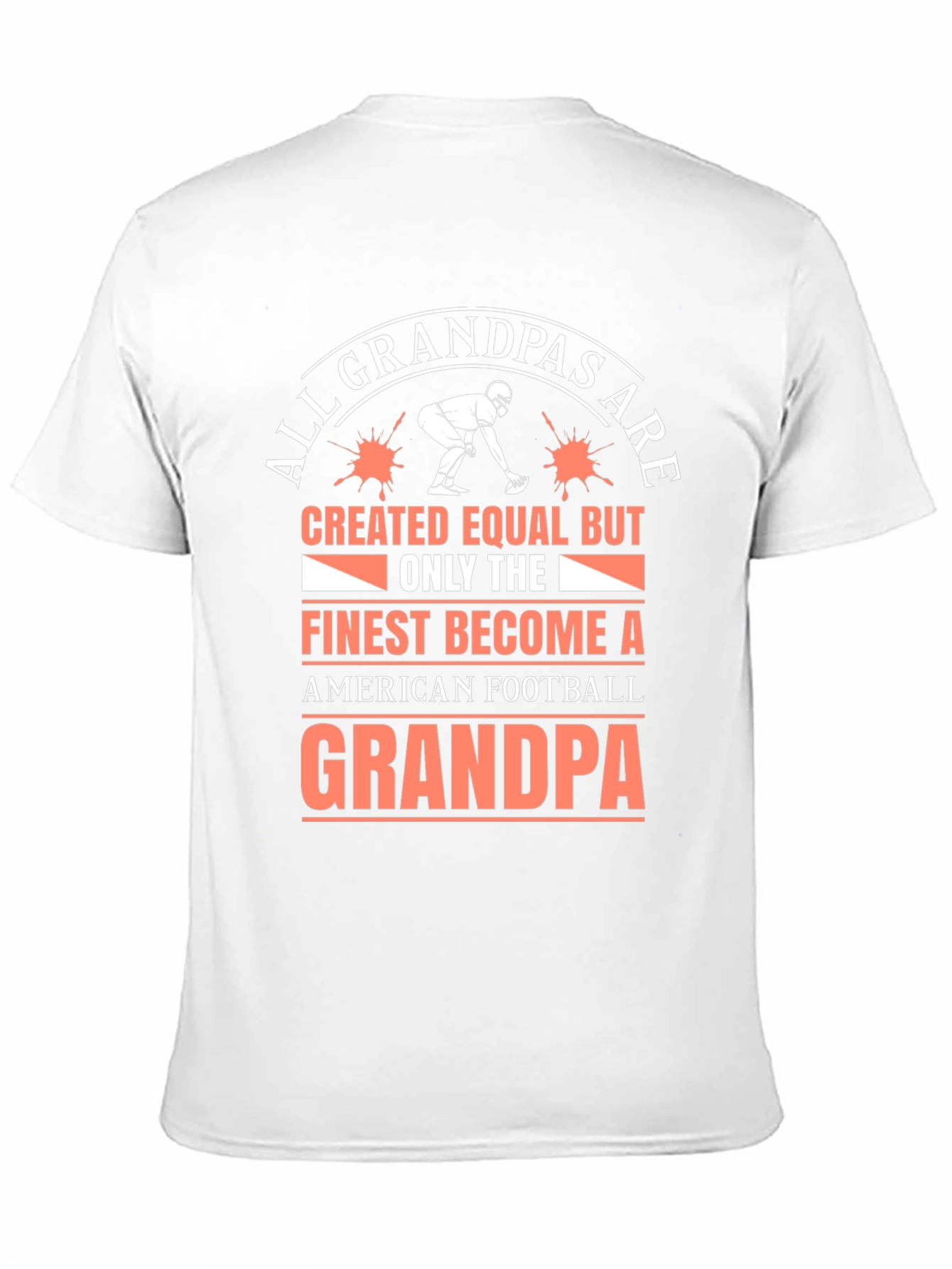 Black Football Grandpa T-Shirt - Finest Grandpas Tee view 11
