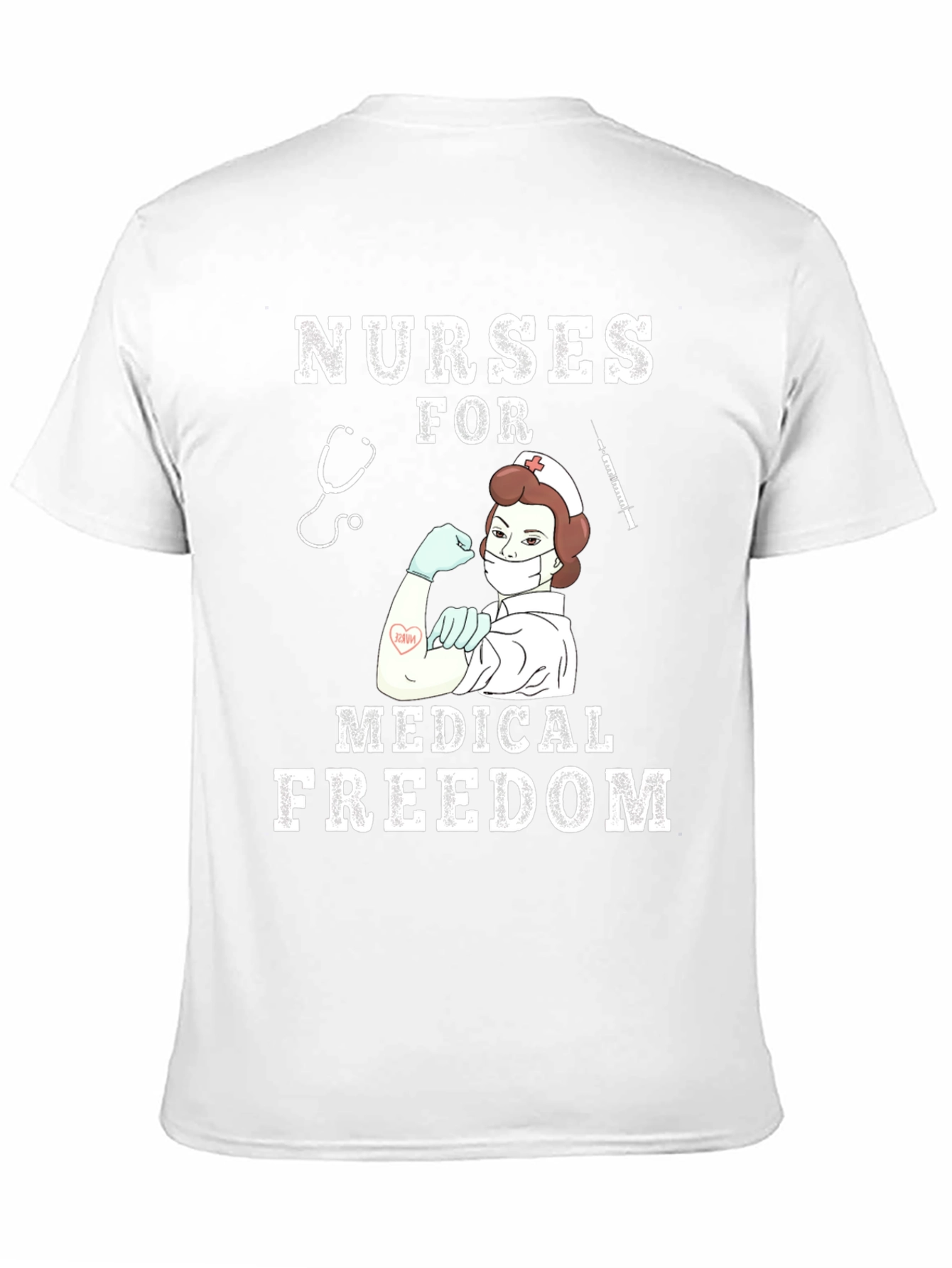 Black Nurses for Medical Freedom Black T-Shirt view 11