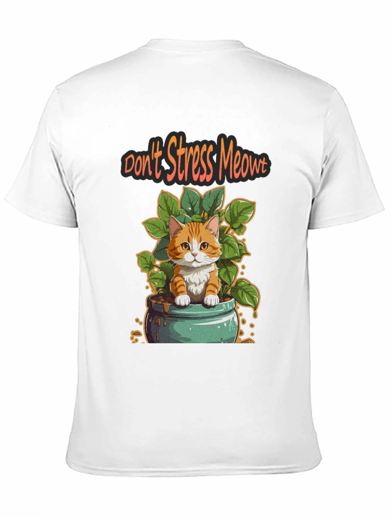 Black Don't Stress Meowt T-Shirt view 11
