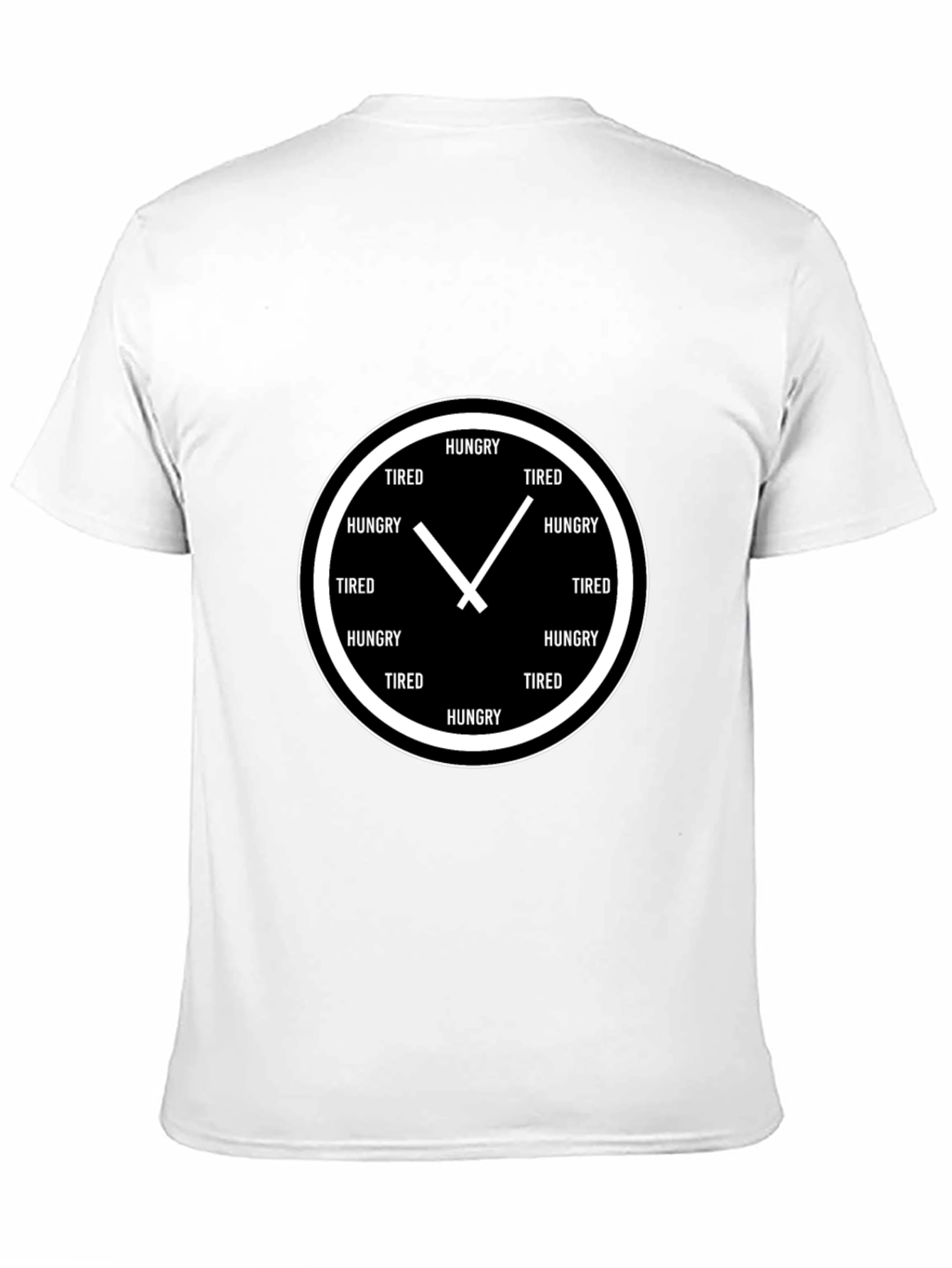 Black Hungry & Tired Clock Graphic Tee - Unisex Fit view 11