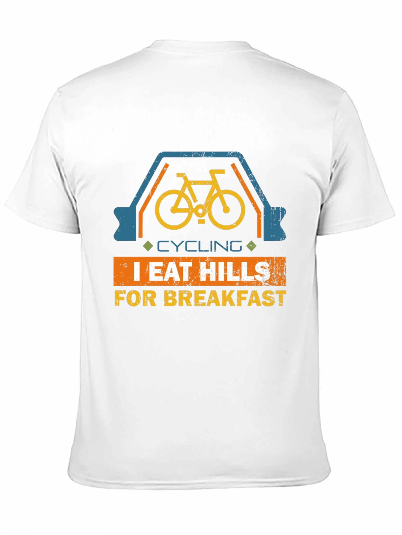 Black Cycling I Eat Hills For Breakfast Graphic Tee view 11