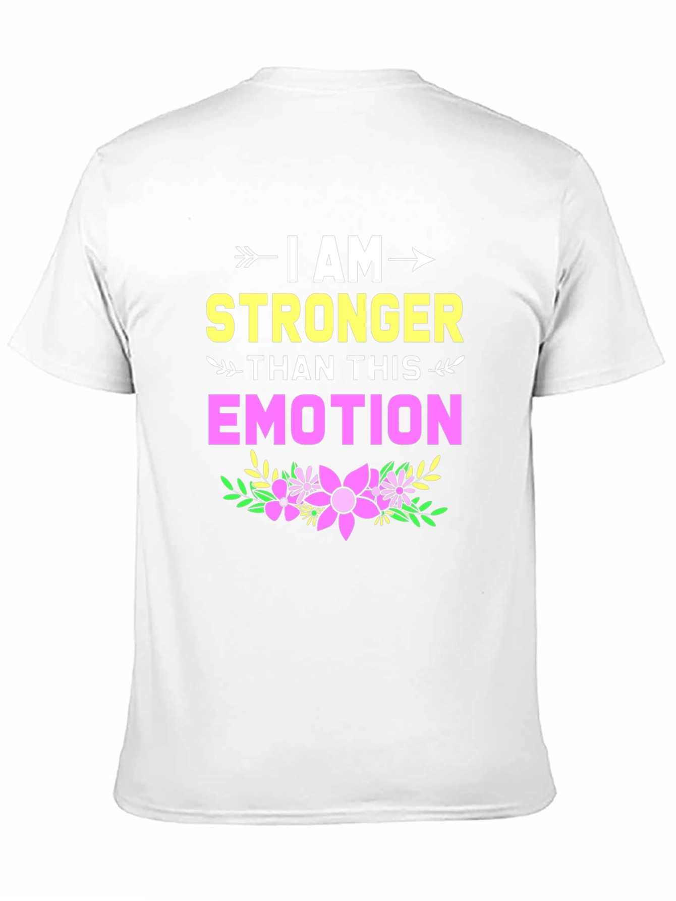 Black I Am Stronger Than This Emotion Graphic Tee view 11