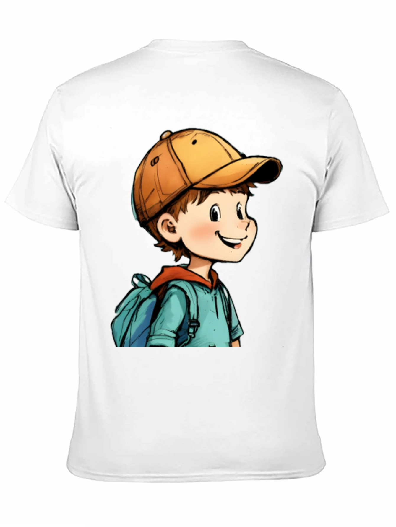 Black Cartoon Boy Black T-Shirt: Fun Graphic Tee for Everyday Wear view 11