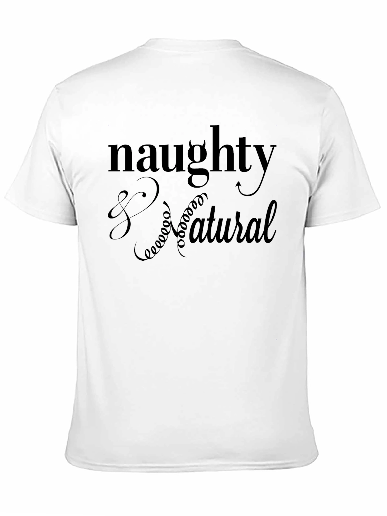 Black Naughty & Natural Graphic T-Shirt view 11