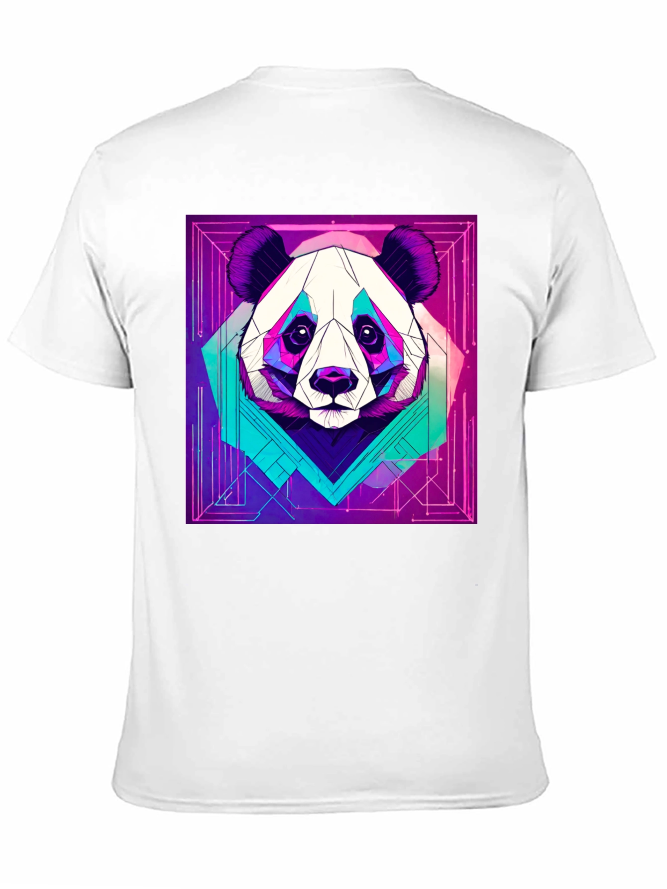 Black Cyberpunk Panda Graphic Tee - Cool Animal Design view 11