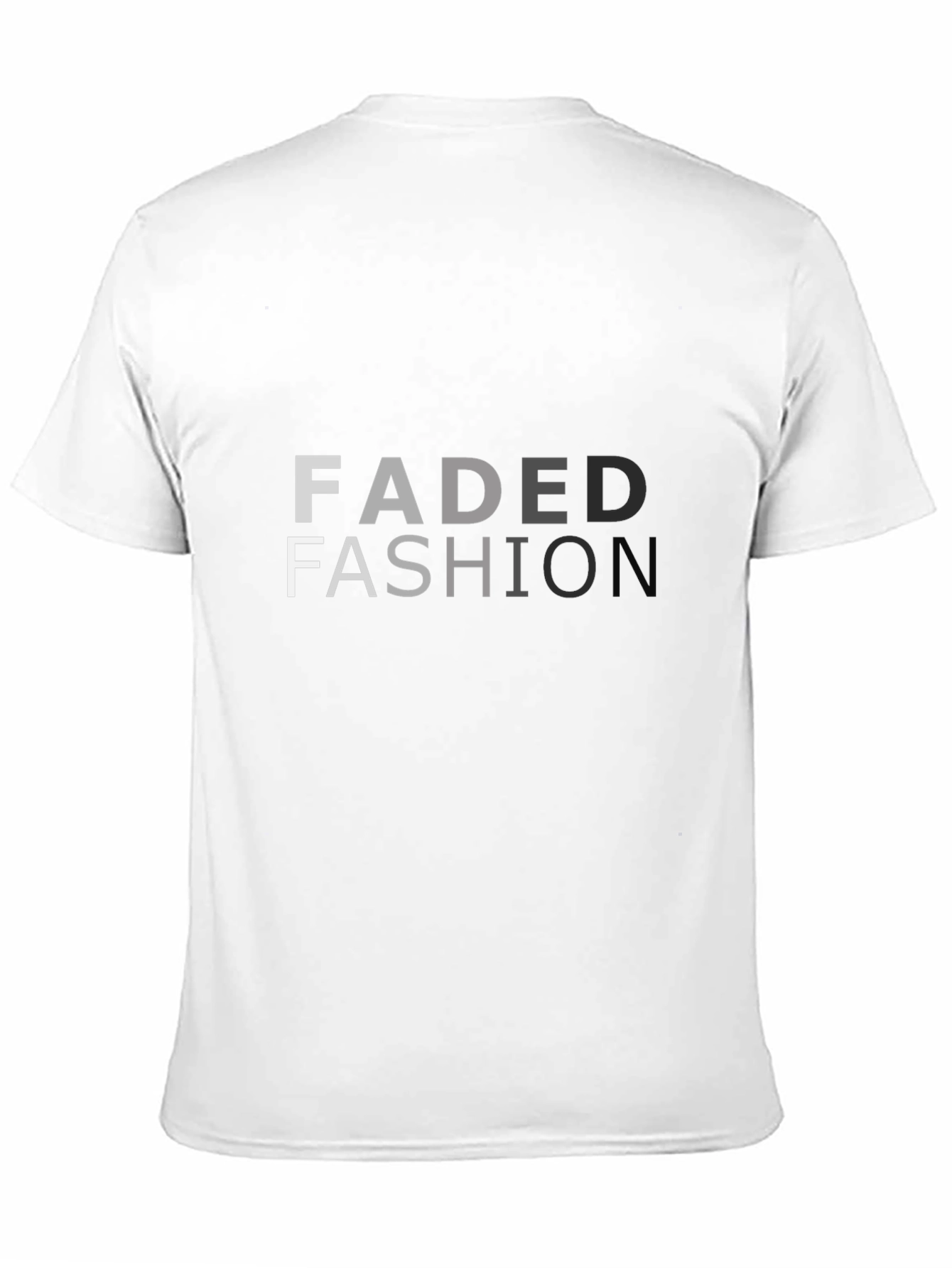 Black Faded Fashion Graphic Print Black T-Shirt view 11