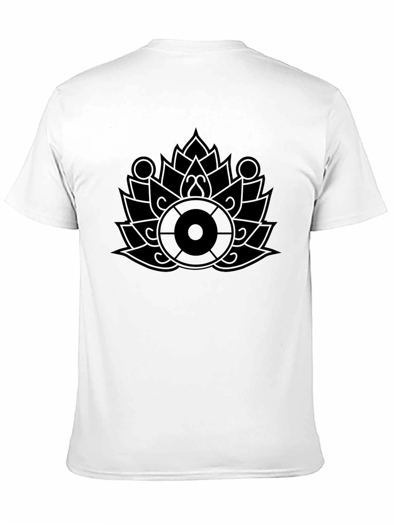 Black Lotus Wheel Graphic Black T-Shirt view 11
