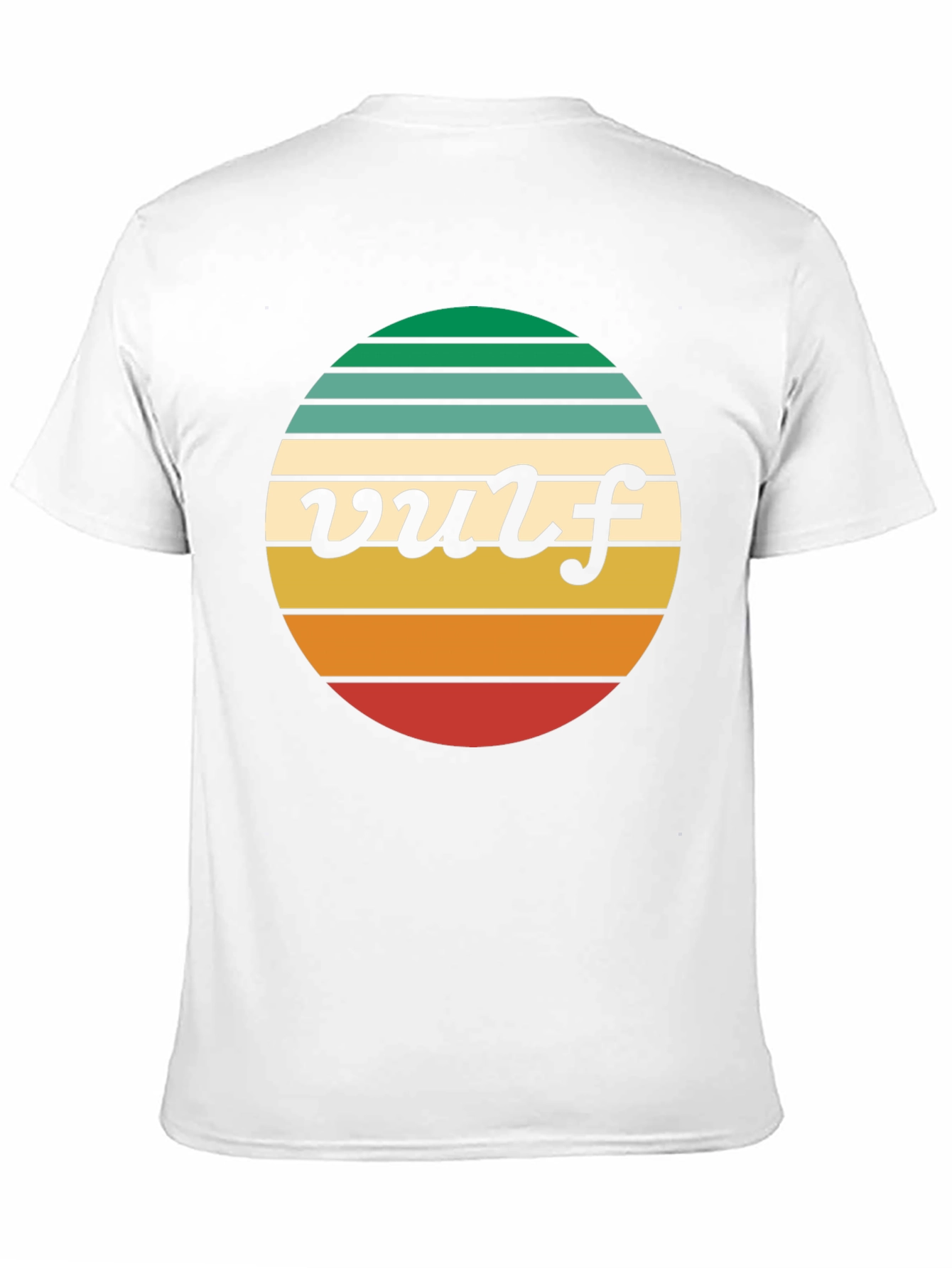 Black Retro Vulf Tee - Striped Circle Graphic view 11