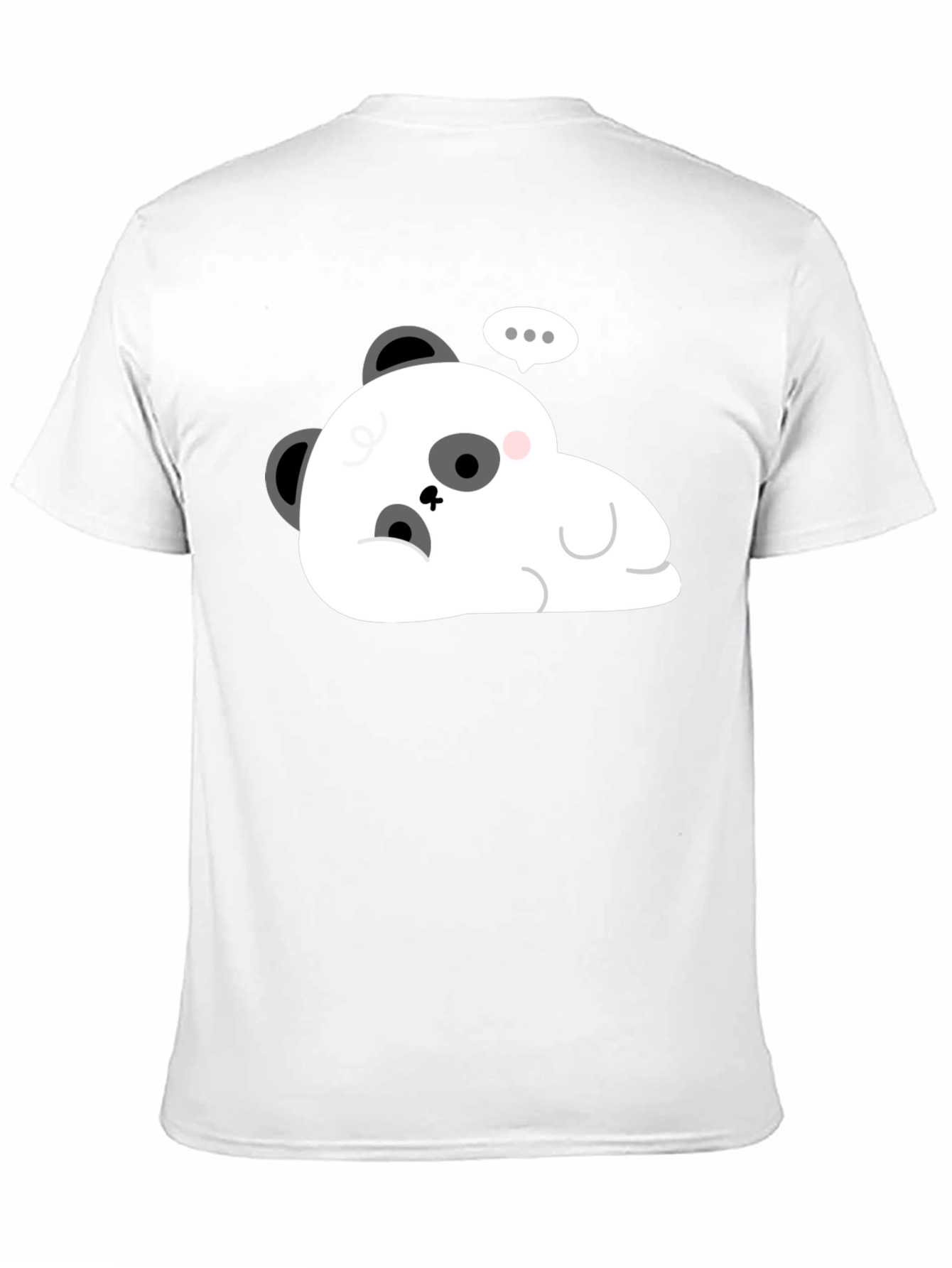 Black Cute Cartoon Panda Graphic T-Shirt - Black view 11