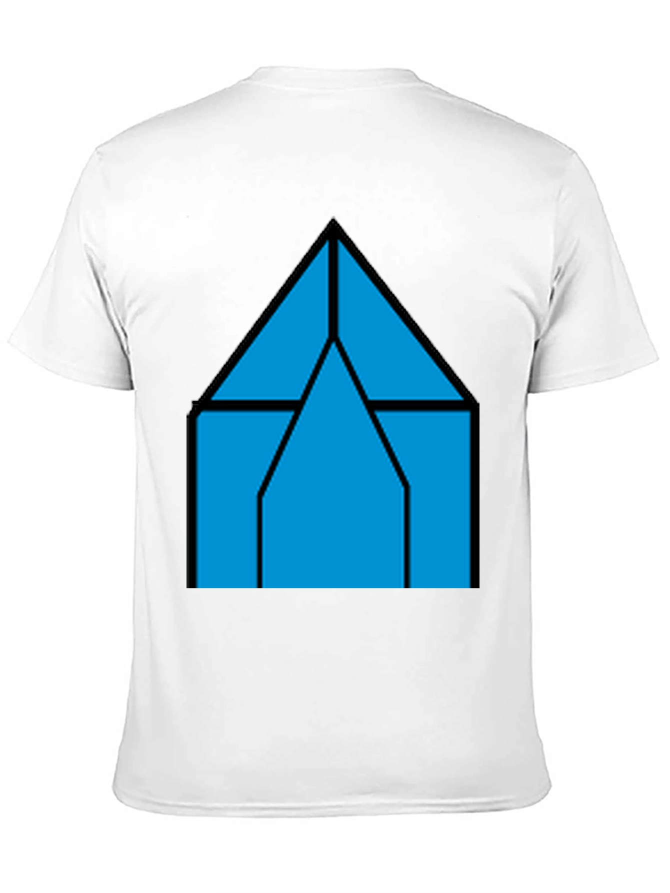 Black Geometric House T-Shirt - Modern Style view 11