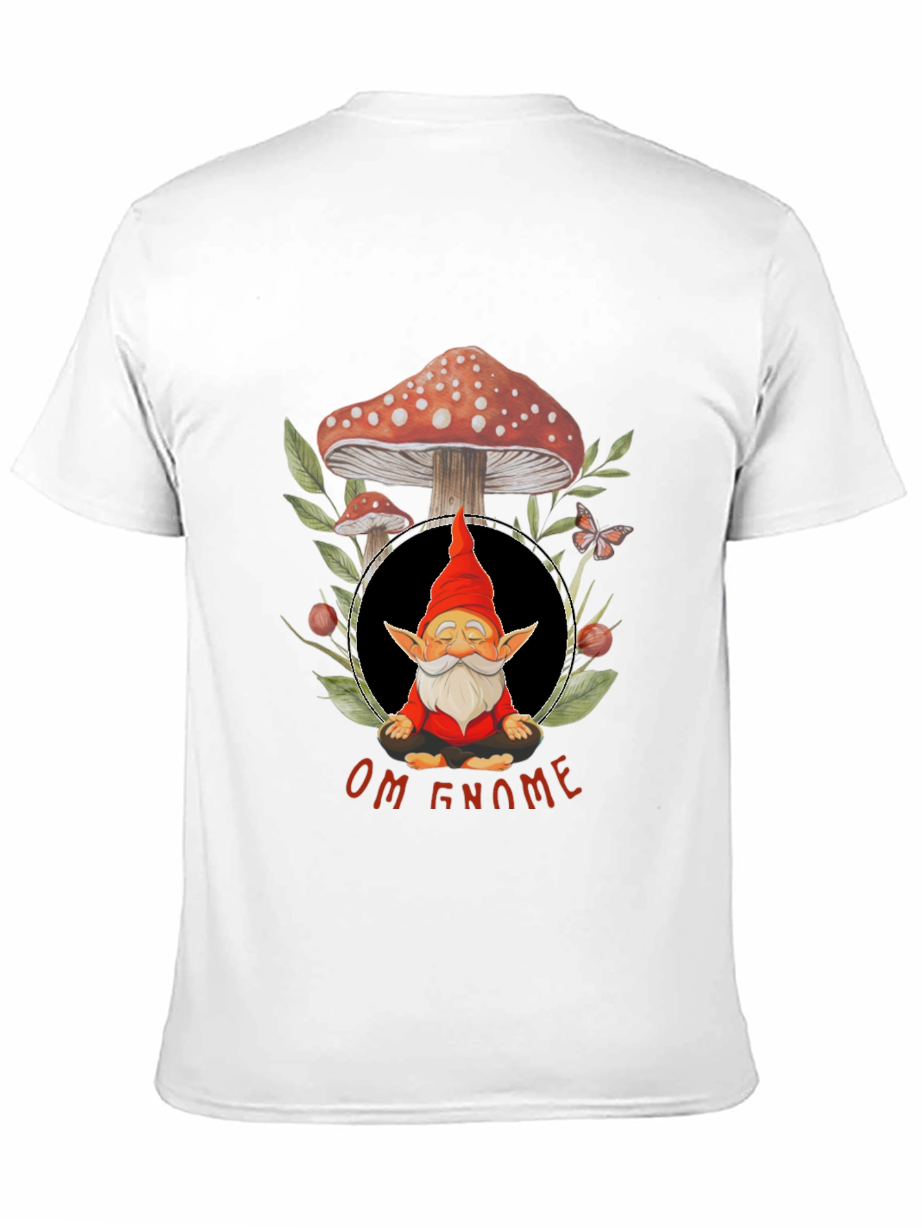 Black Om Gnome Meditation T-Shirt view 11