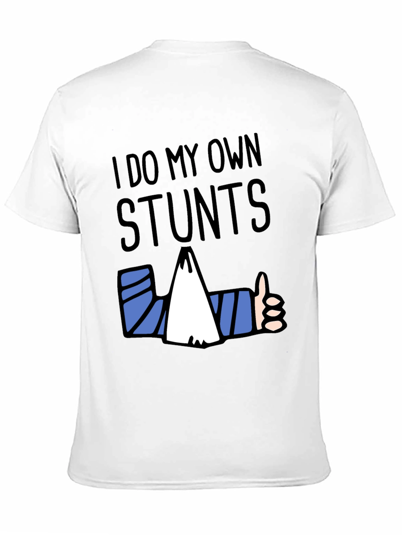 Black Funny "I Do My Own Stunts" Graphic T-Shirt view 11