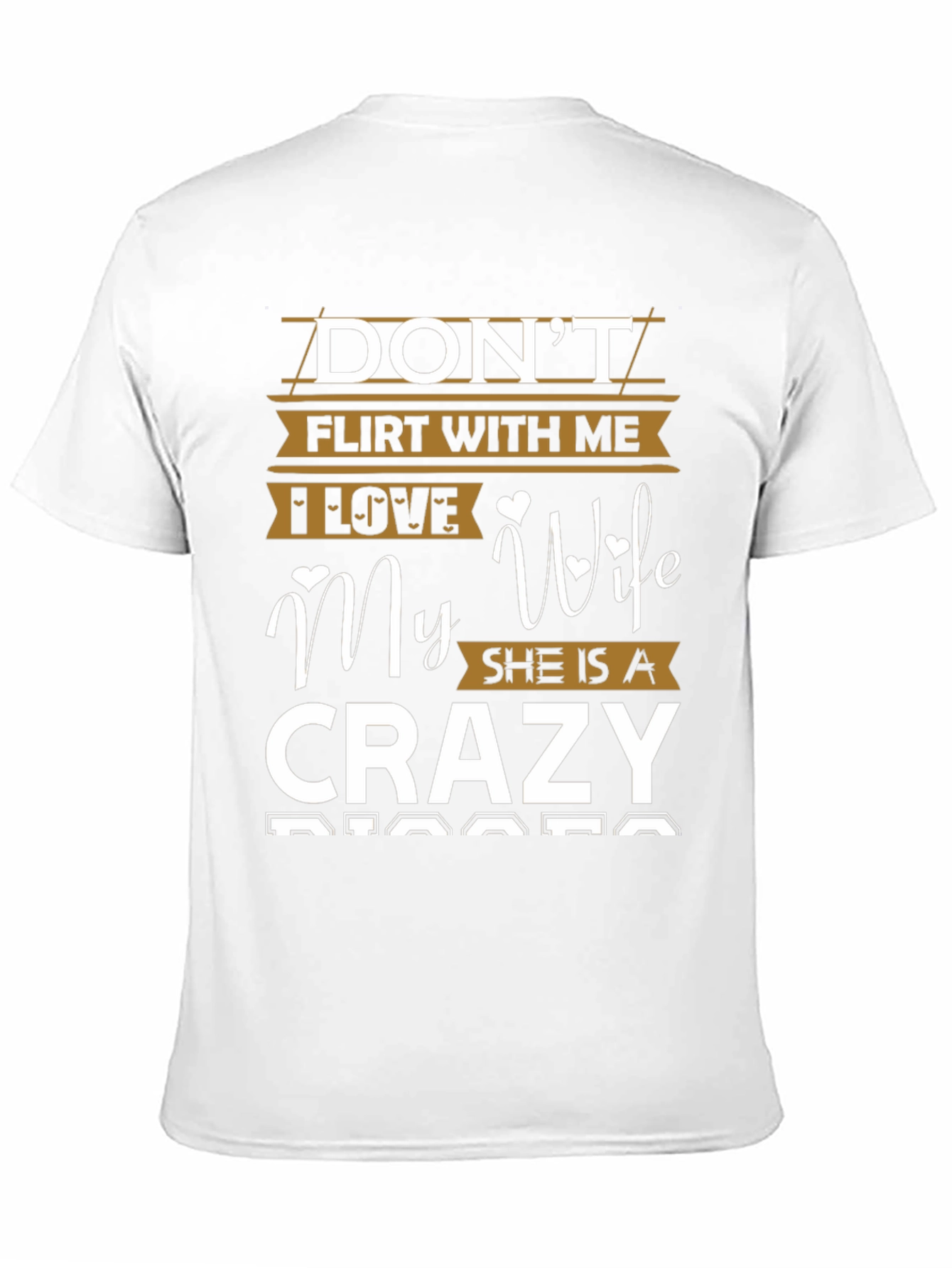 Black Don't Flirt With Me Crazy Wife Graphic T-Shirt view 11