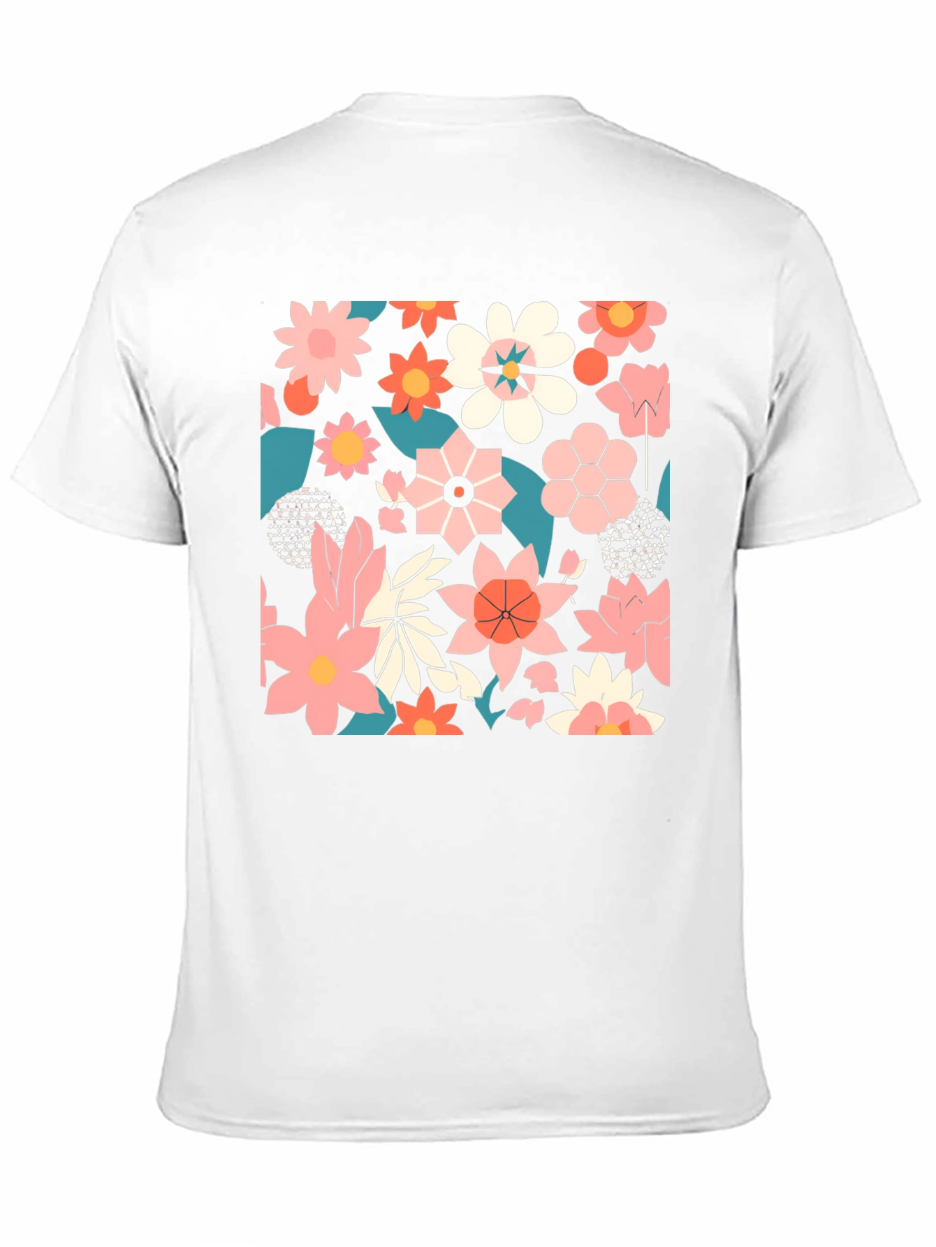 Black Floral Print Black T-Shirt view 11