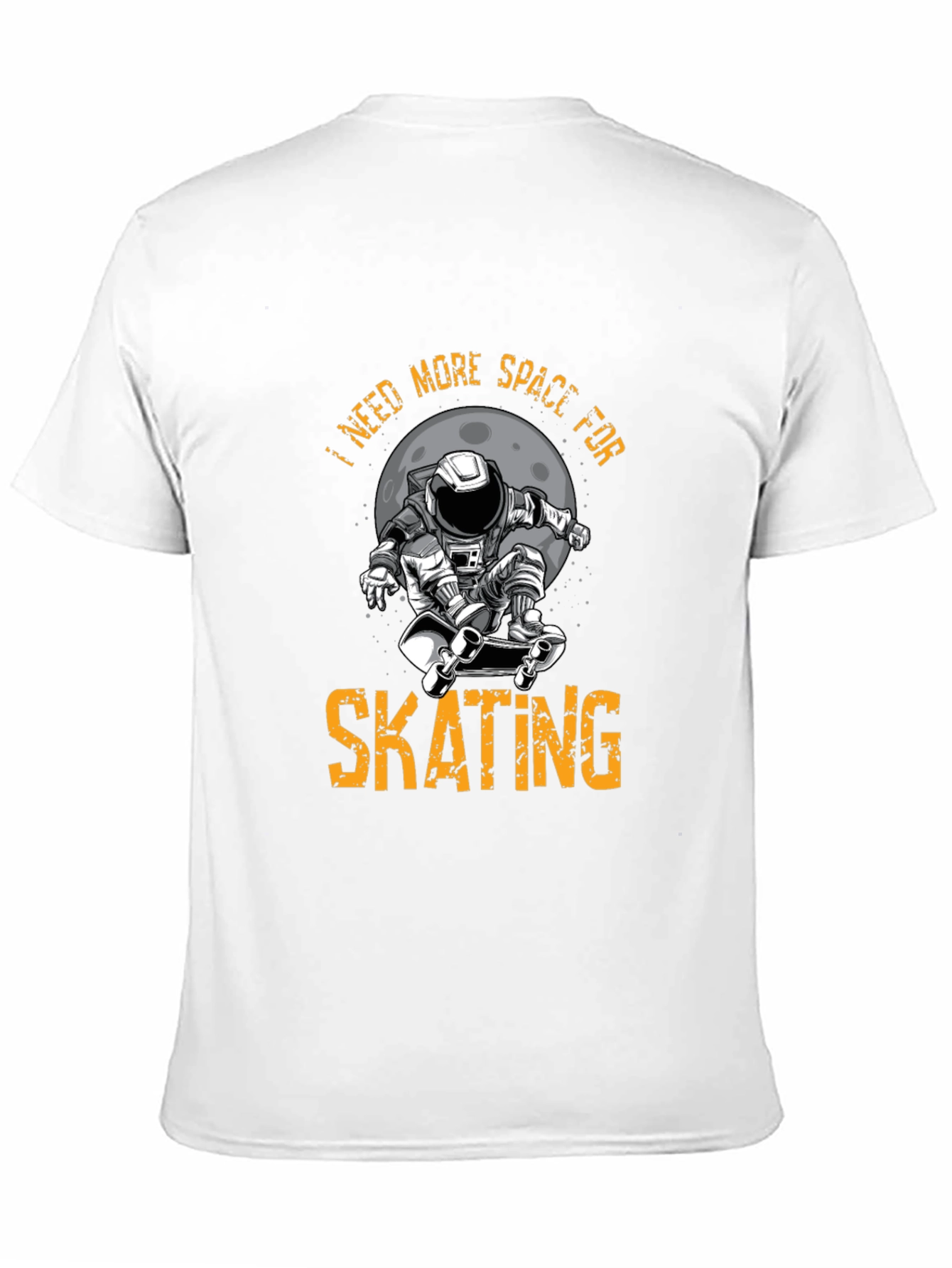 Black Skating Astronaut Graphic T-Shirt view 11