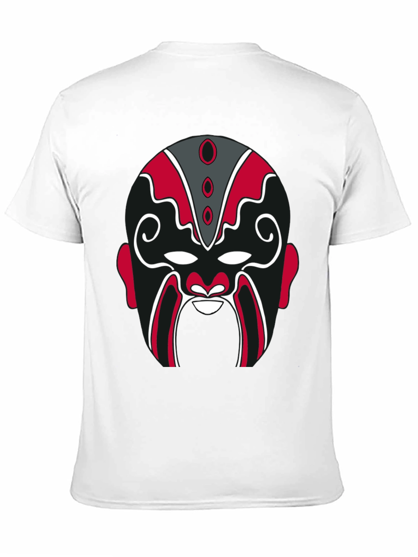 Black Dramatic Mask Graphic Tee - Stylish Black T-Shirt view 11