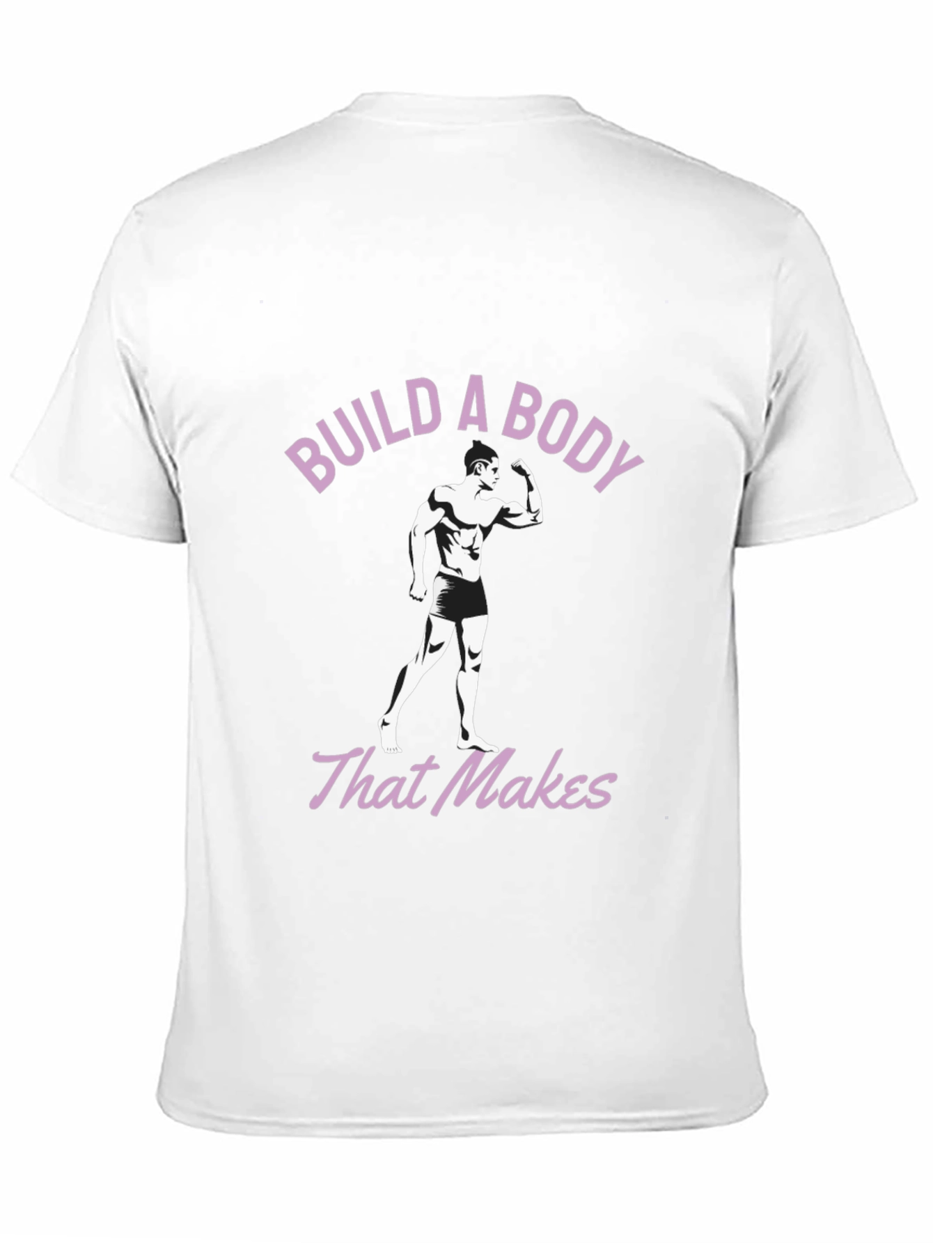 Black Build a Body Motivational Graphic T-Shirt view 11