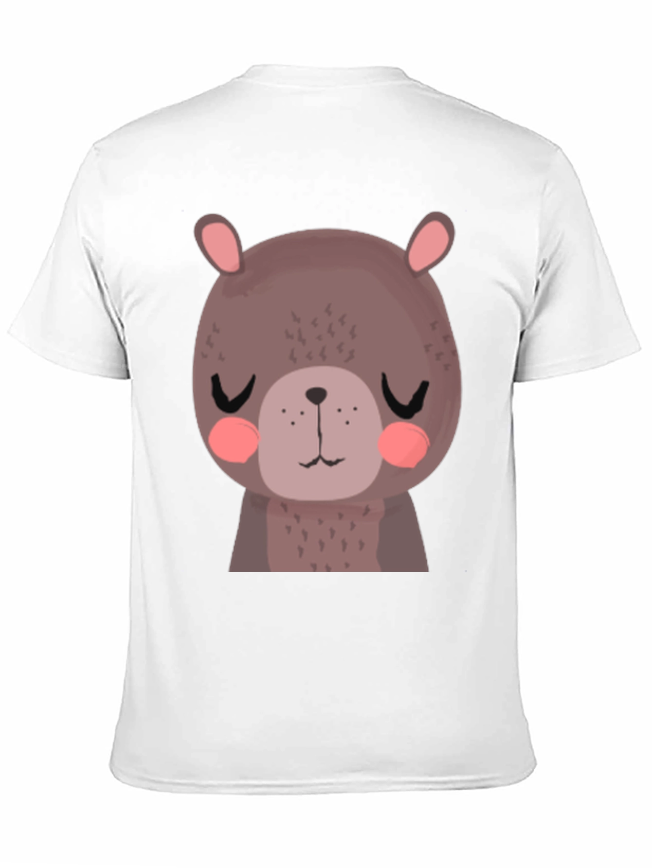 Black Cute Bear Graphic T-Shirt - Unisex Black Tee view 11